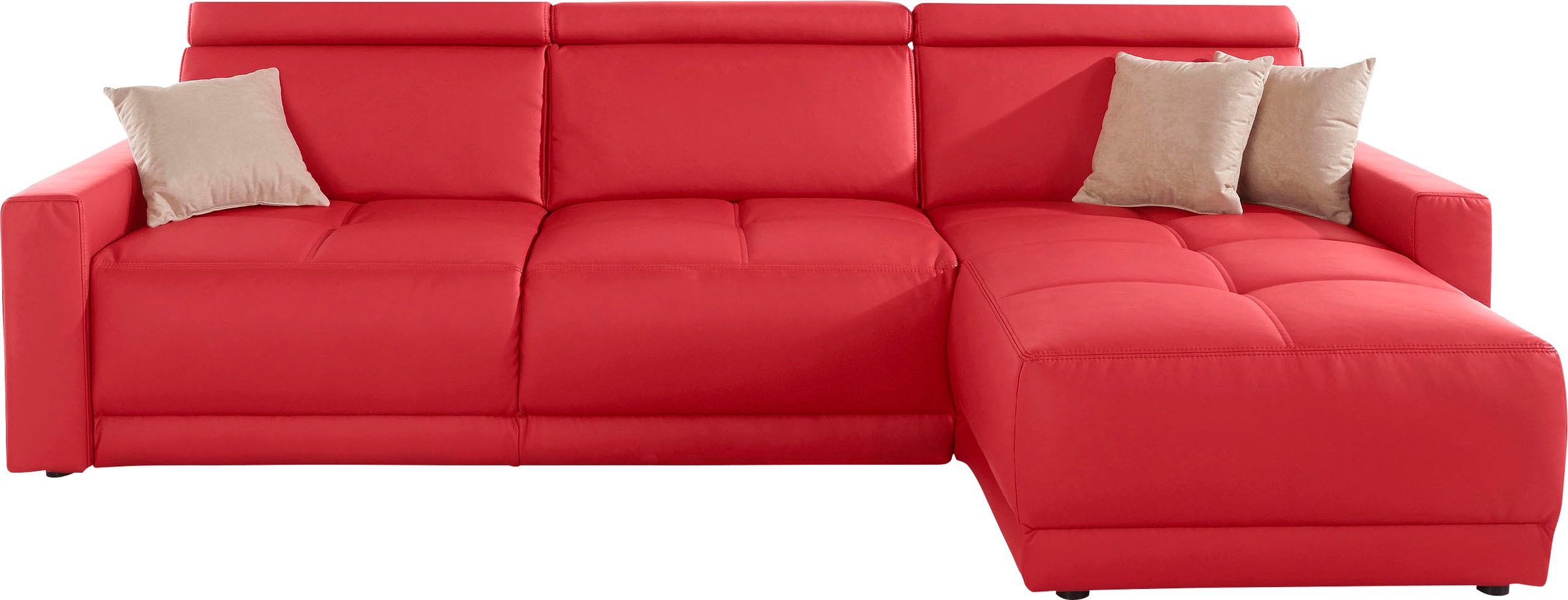 DOMO collection Ecksofa »Ava mit moderner Sitzheftung & toller Doppelnaht, günstig online kaufen