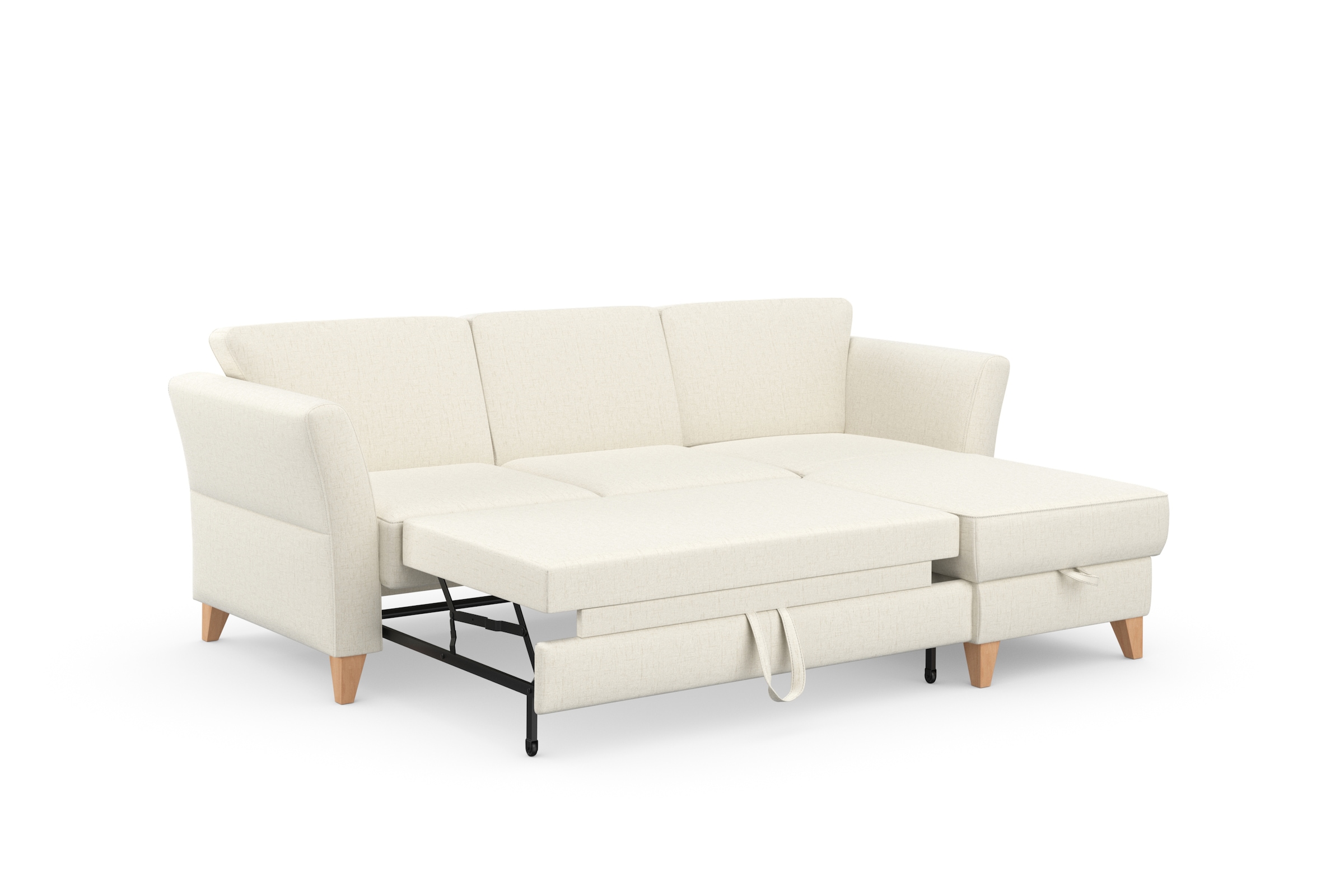 sit&more Ecksofa »Visby L-Form«, Wahlweise mit Bettfunktion und Bettkasten, frei im Raum stellbar
