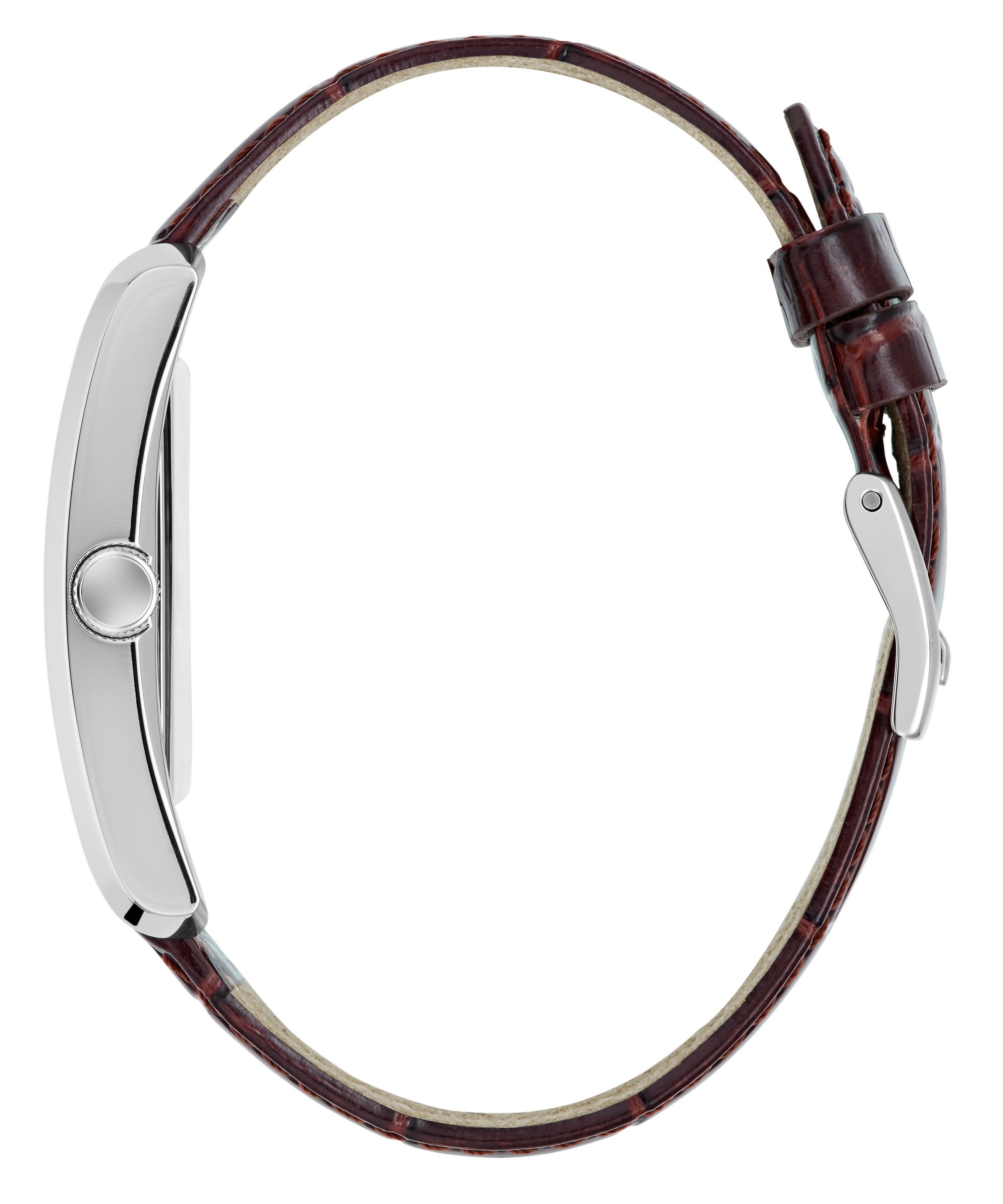 Guess Quarzuhr »CLYDE« Armbanduhr, Herrenuhr, Lederarmband, analog