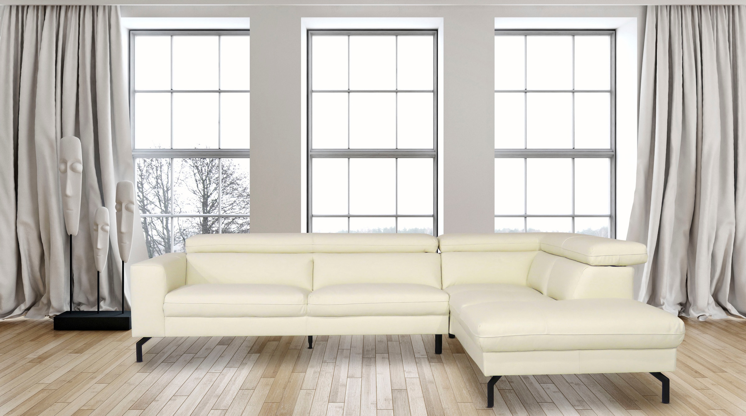 Home affaire Ecksofa »Olanta, modern und bequem, Breite 305cm, Fuß 16cm hoc günstig online kaufen