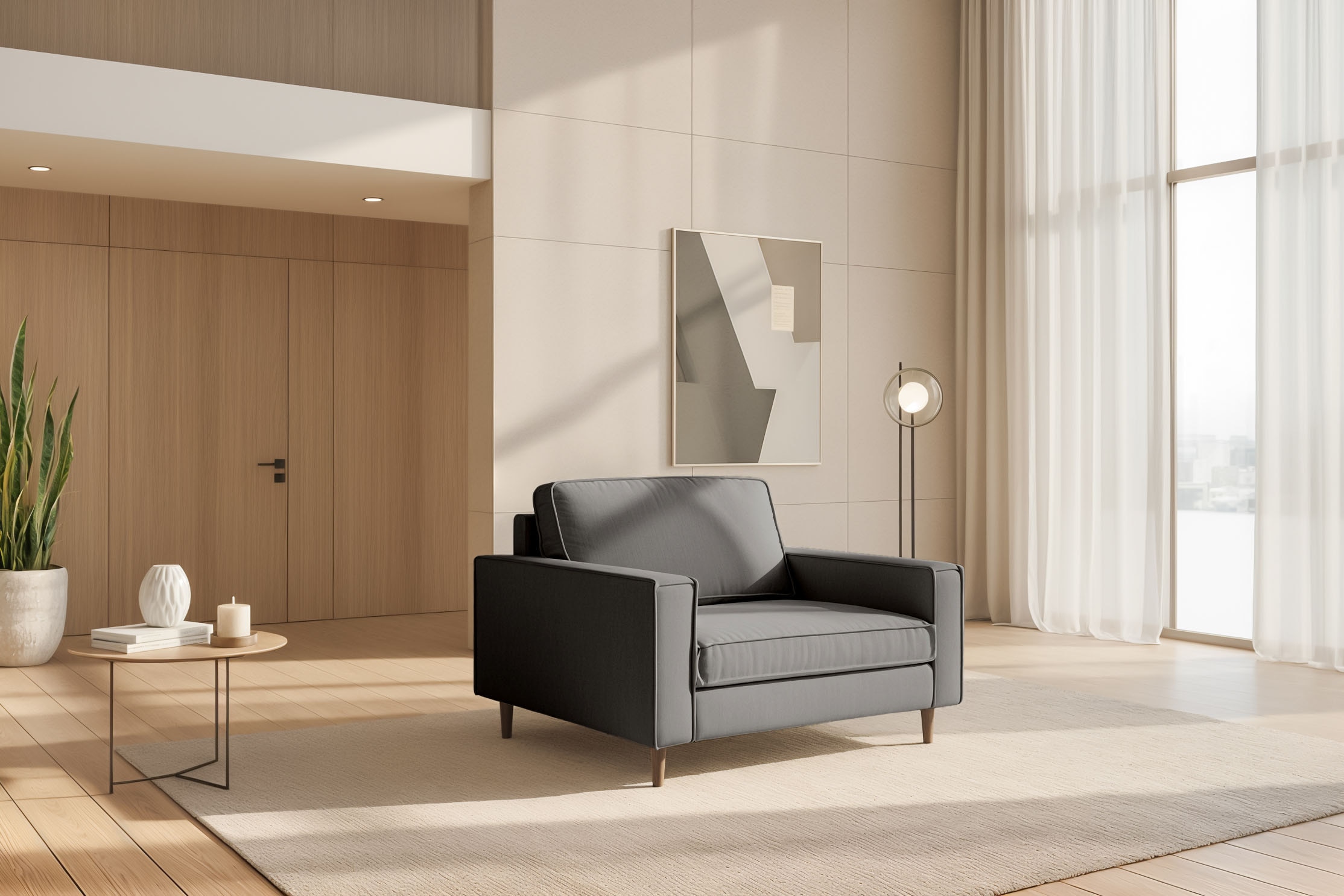 Home affaire Loveseat »Pinto Skandi 105 cm, Chenille, Struktur« günstig online kaufen