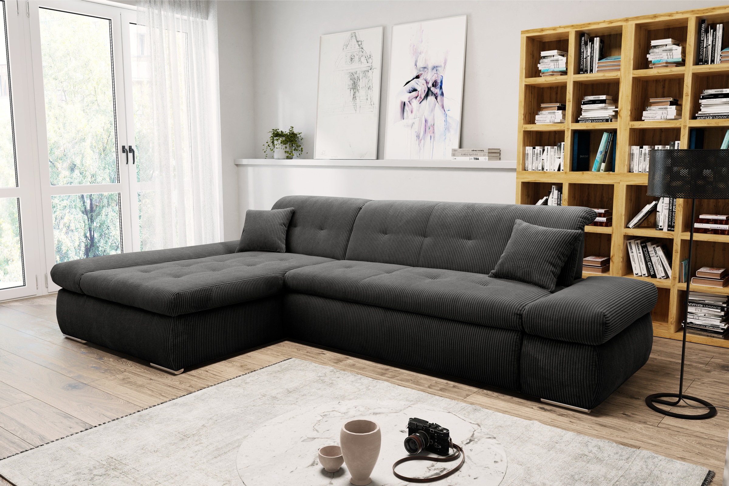 DOMO collection Ecksofa »Moric Luxus - B/T/H 300/172/80 cm, XXL-Format«, L- günstig online kaufen