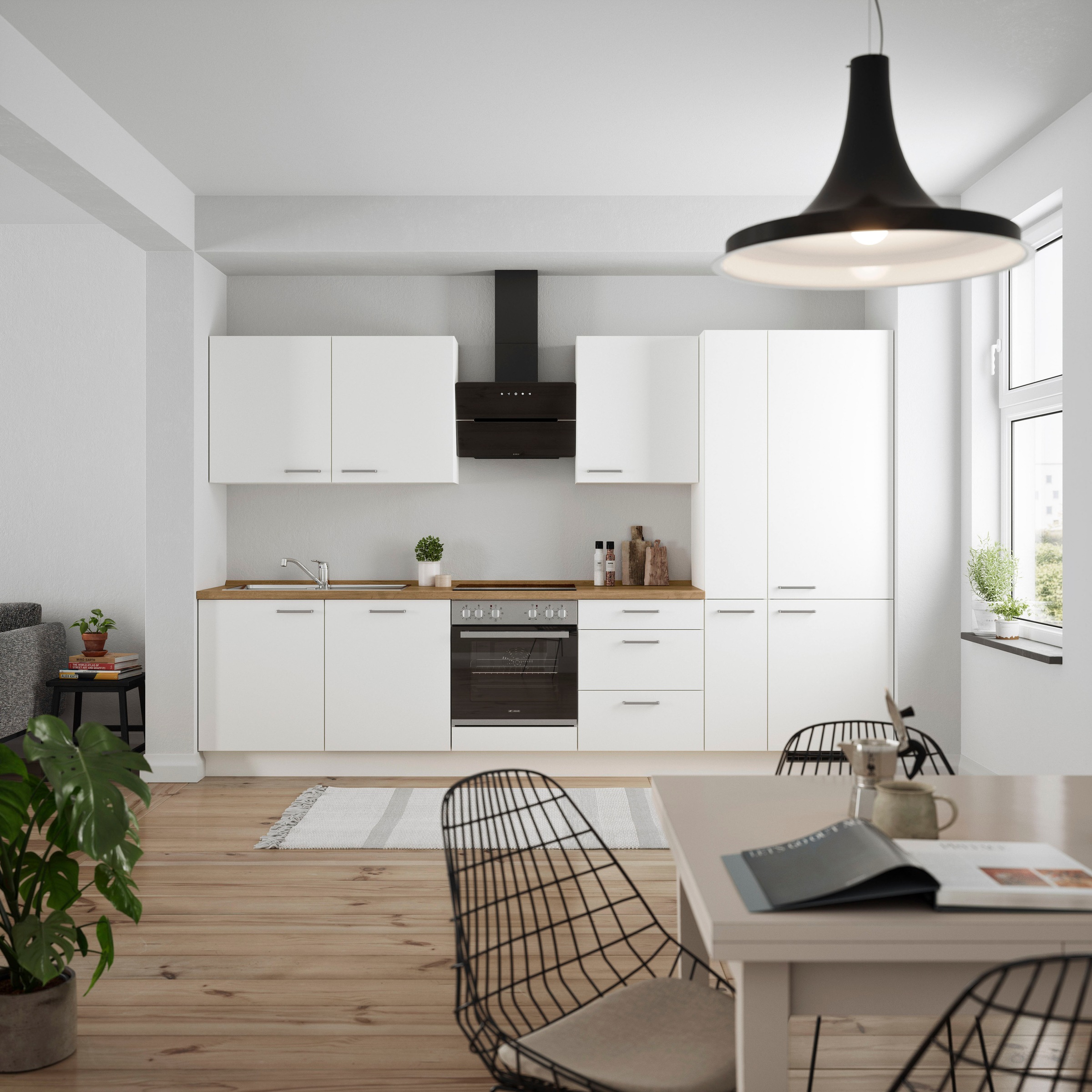 nobilia® Küchenzeile »"Touch II"«, vormontiert, Ausrichtung wählbar, Breite 330 cm, wahlw. mit E-Geräten