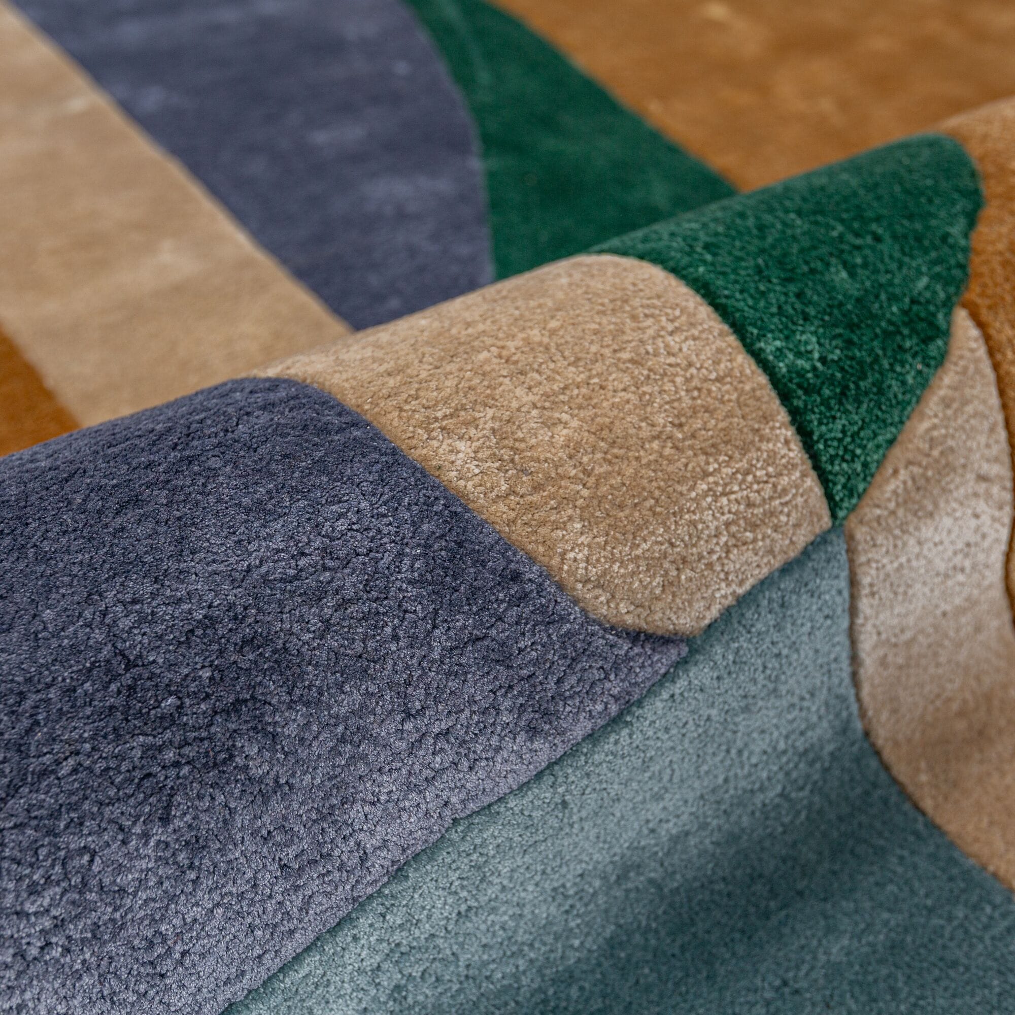 FLAIR RUGS Designteppich »Polaris Viskose Teppich« rechteckig 8 mm Höhe Modernes Colour-Blocking-Muster