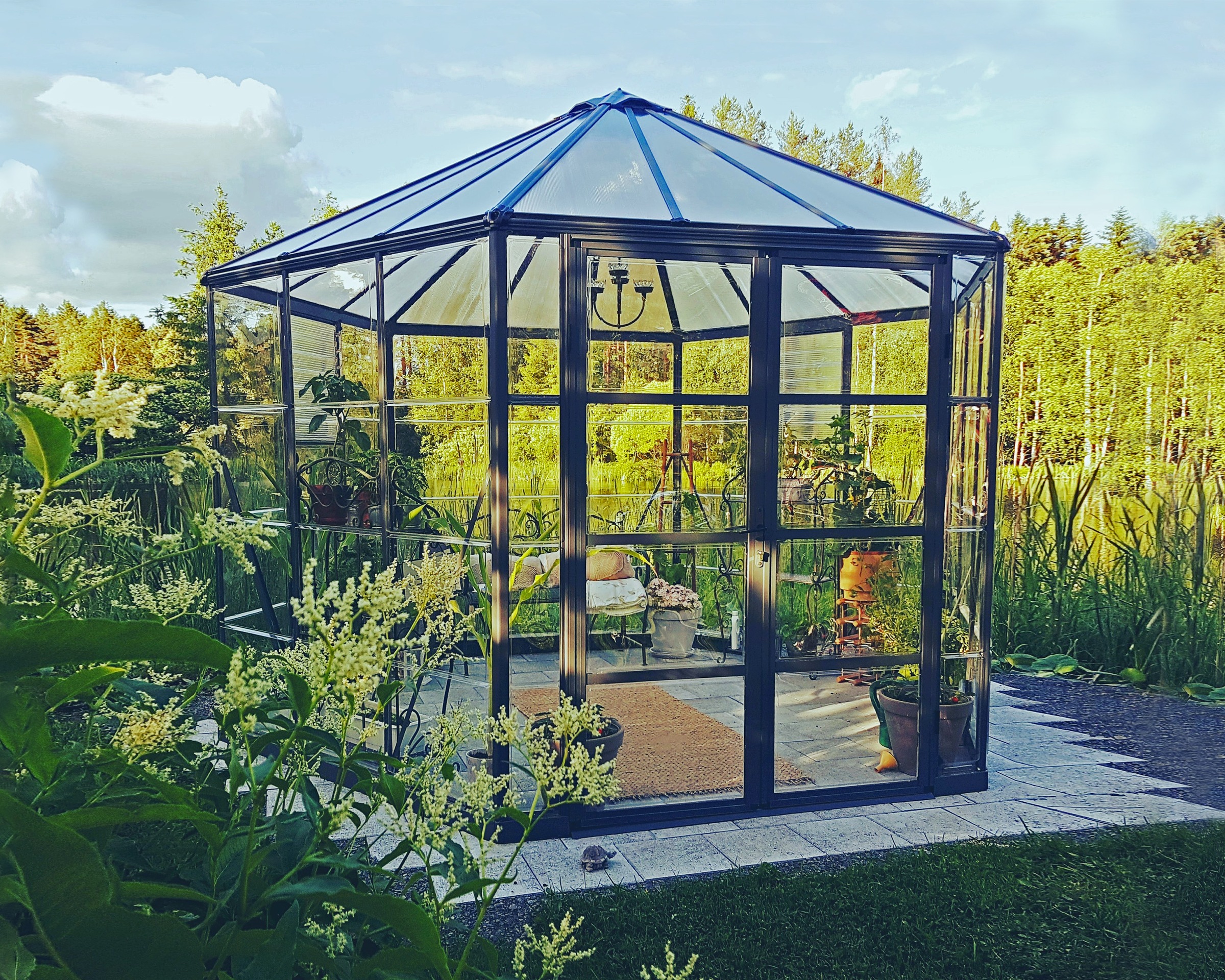 Palram - Canopia Gewächshaus »Oasis Hexagon«, lebenslang widerstandsfähige Wandpaneele