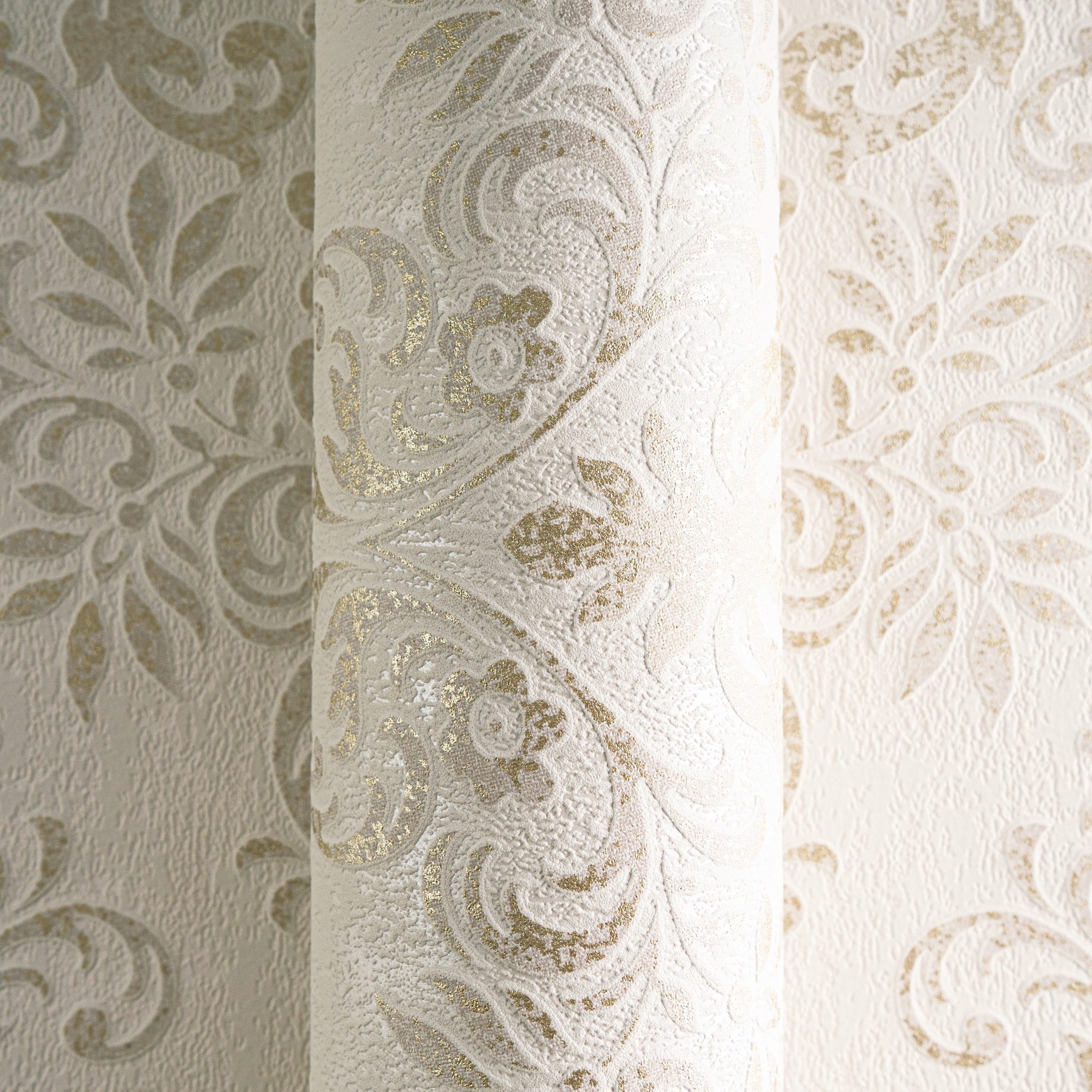 living walls Vliestapete »Tapete mit Ornamenten barock« floral | gemustert | glänzend | matt | metallic | ornamental strukturiert Tapete Klassik Metallic Tapeten Wohnzimmer Schlafzimmer Küche modern