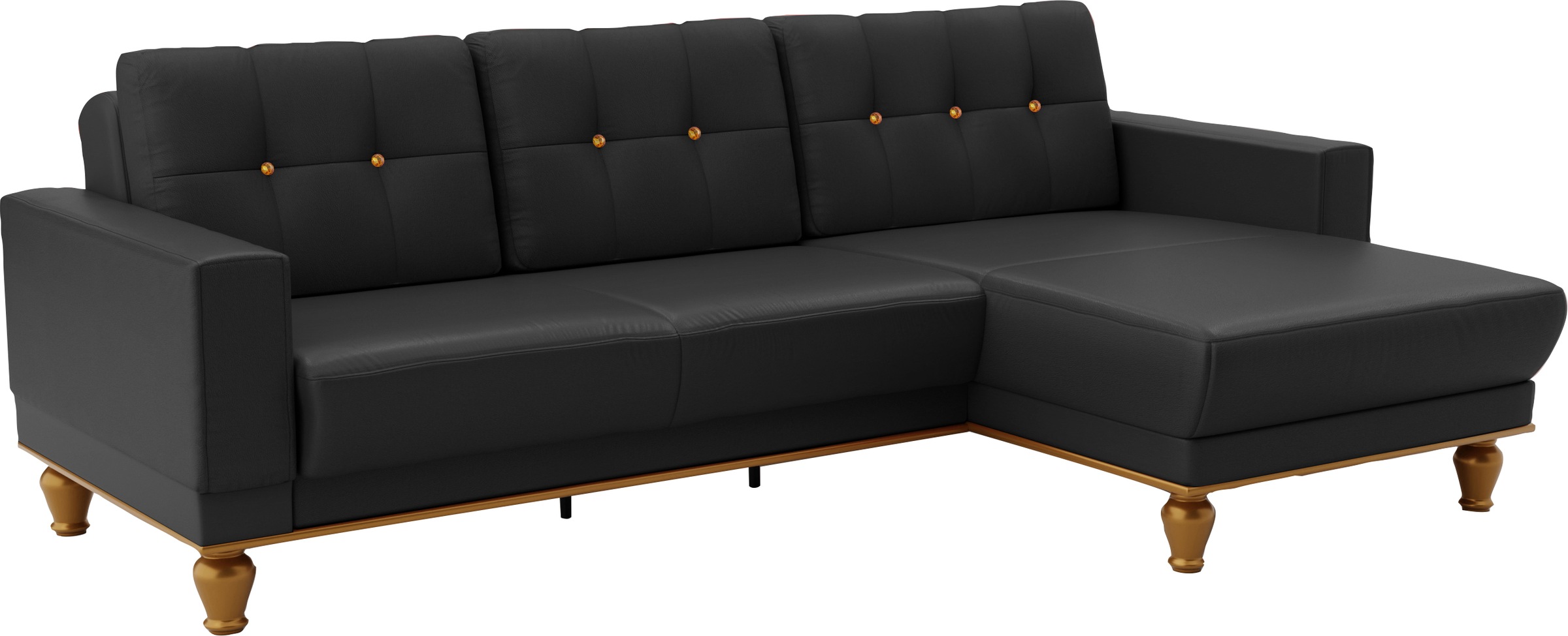sit&more Ecksofa »Orient 5 L-Form«, mit Strass-Stein, wahlweise mit Bettfunktion und Bettkasten