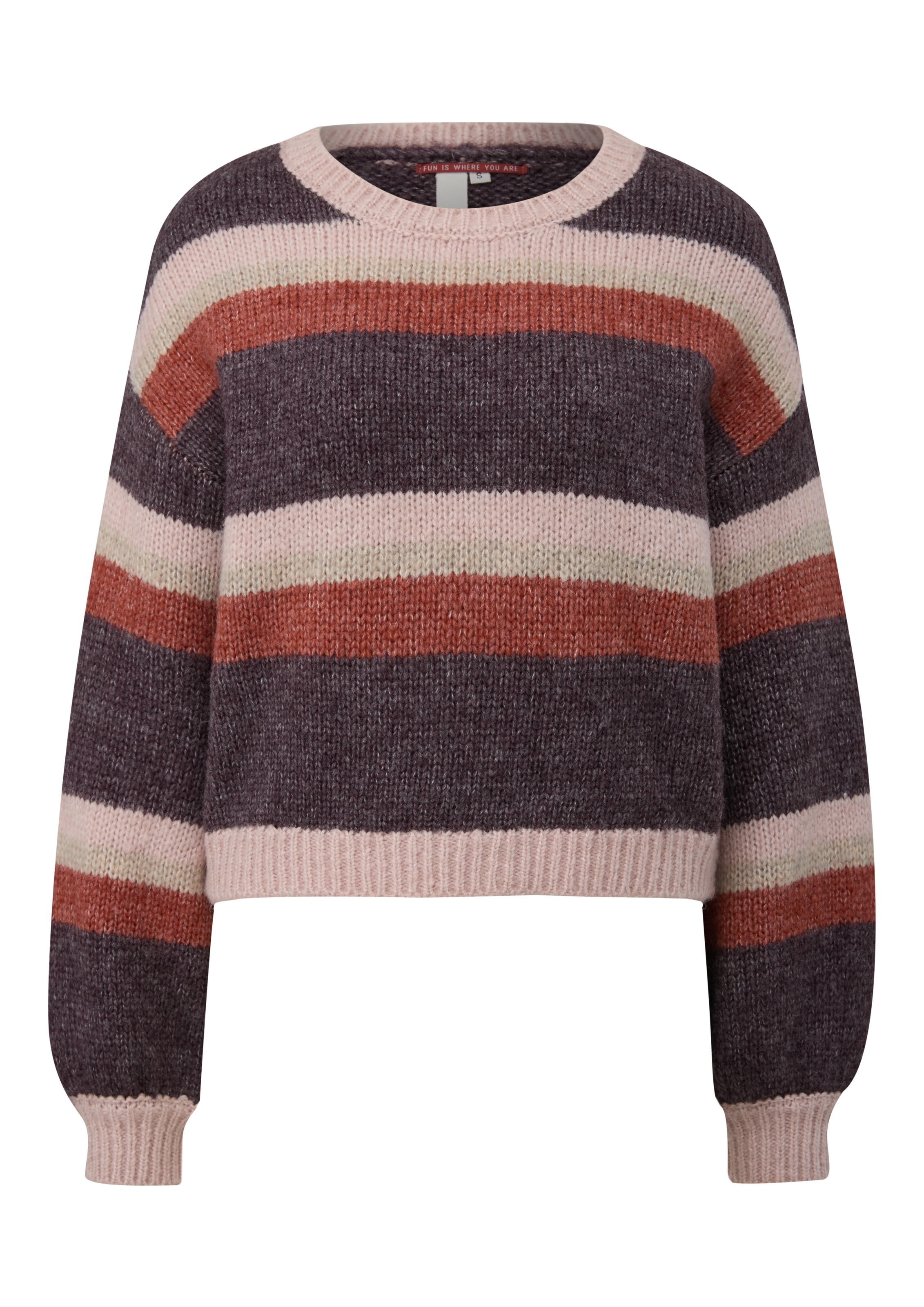 QS Strickpullover mit Intarsien Muster