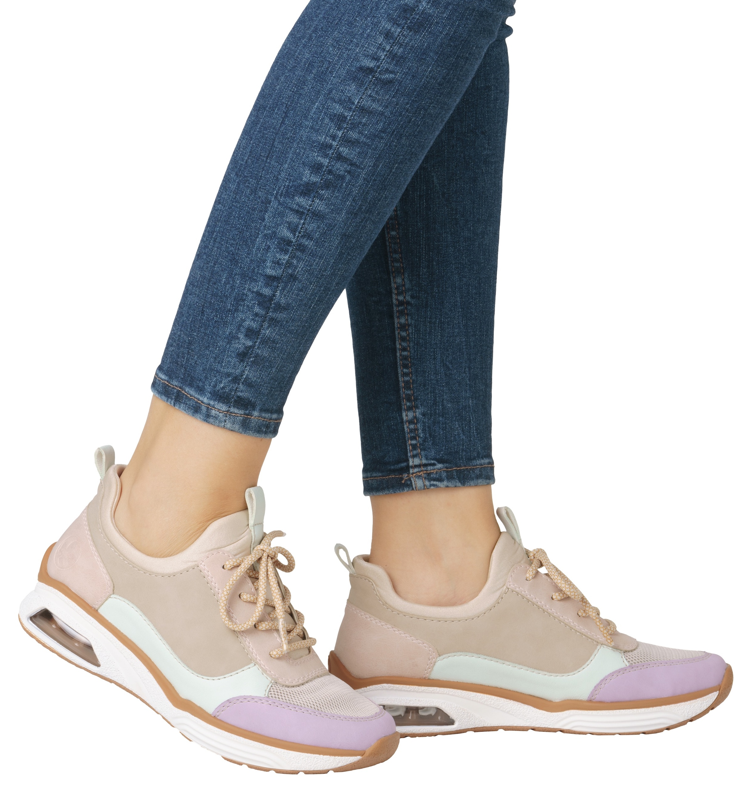 Rieker Slip-On Sneaker, Halbschuh, Freizeitschuh, Schlupfschuh mi elastischem Einstieg
