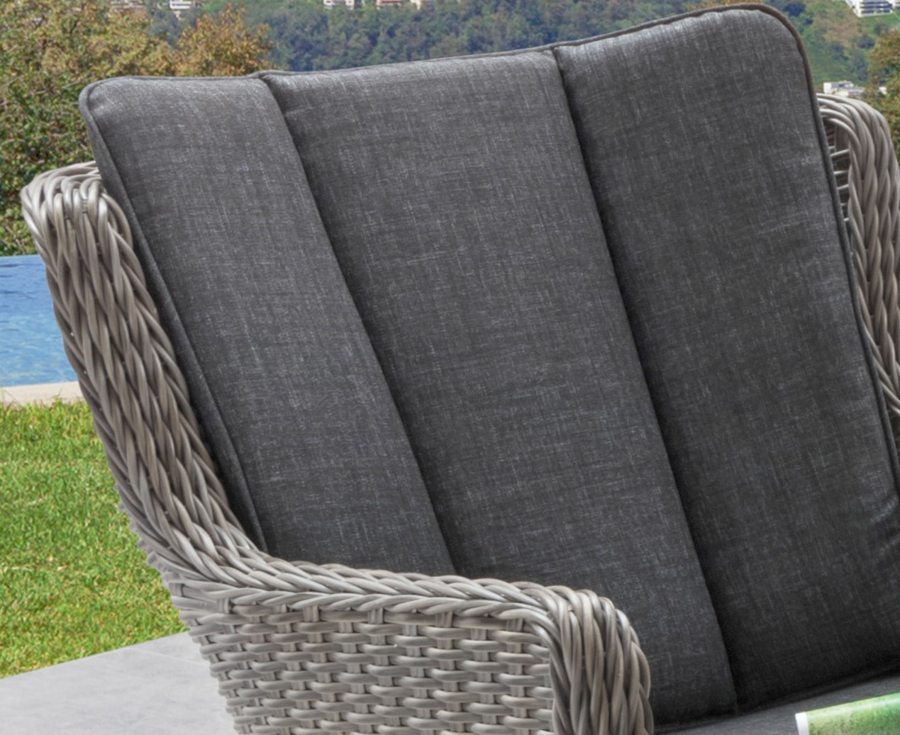 Destiny Garten-Essgruppe »PALMA LUNA«, (16 tlg., 2x Schenkel, 1x Eckmodul, 2x Sessel, 1x Tisch, inkl. Auflagen), Aluminium, Polyrattan