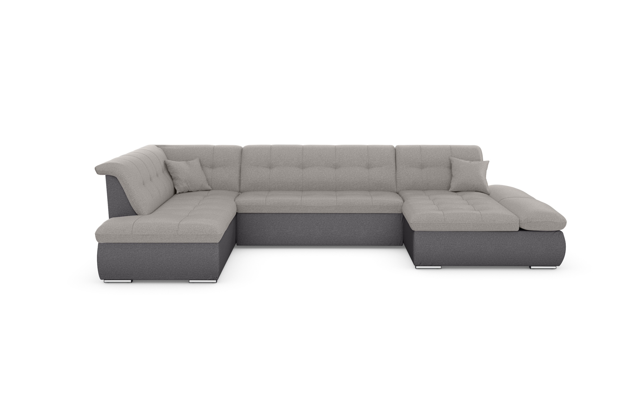 DOMO collection Wohnlandschaft »Moric U-Form auch in Cord«, im XXL-Format, wahlweise mit Bettfunktion und Armlehnenverstellung