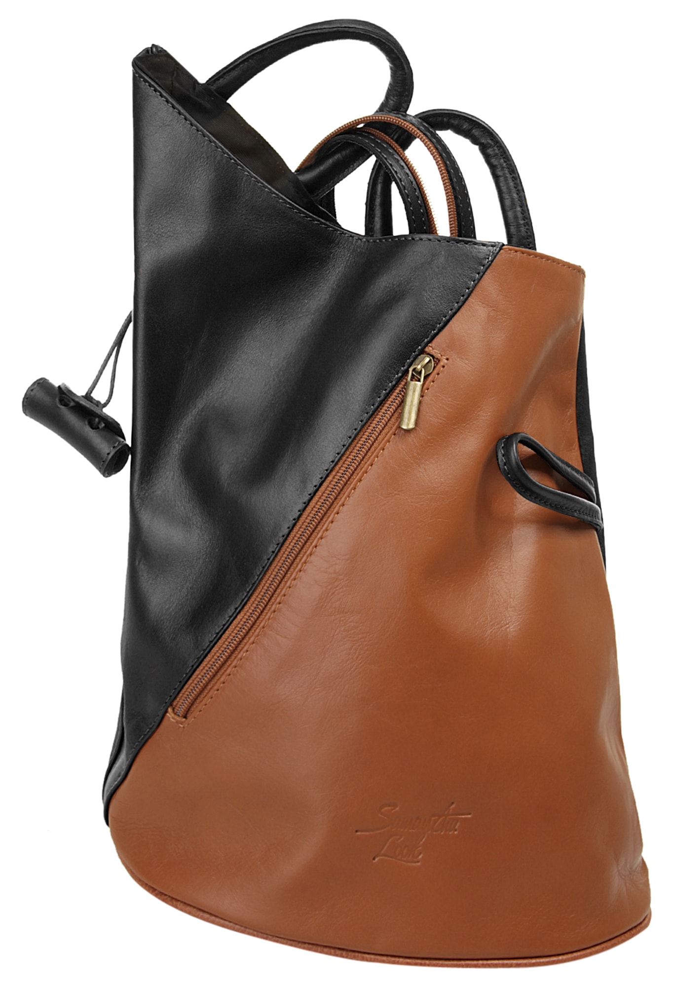 Samantha Look Cityrucksack, echt Leder, Made in Italy
