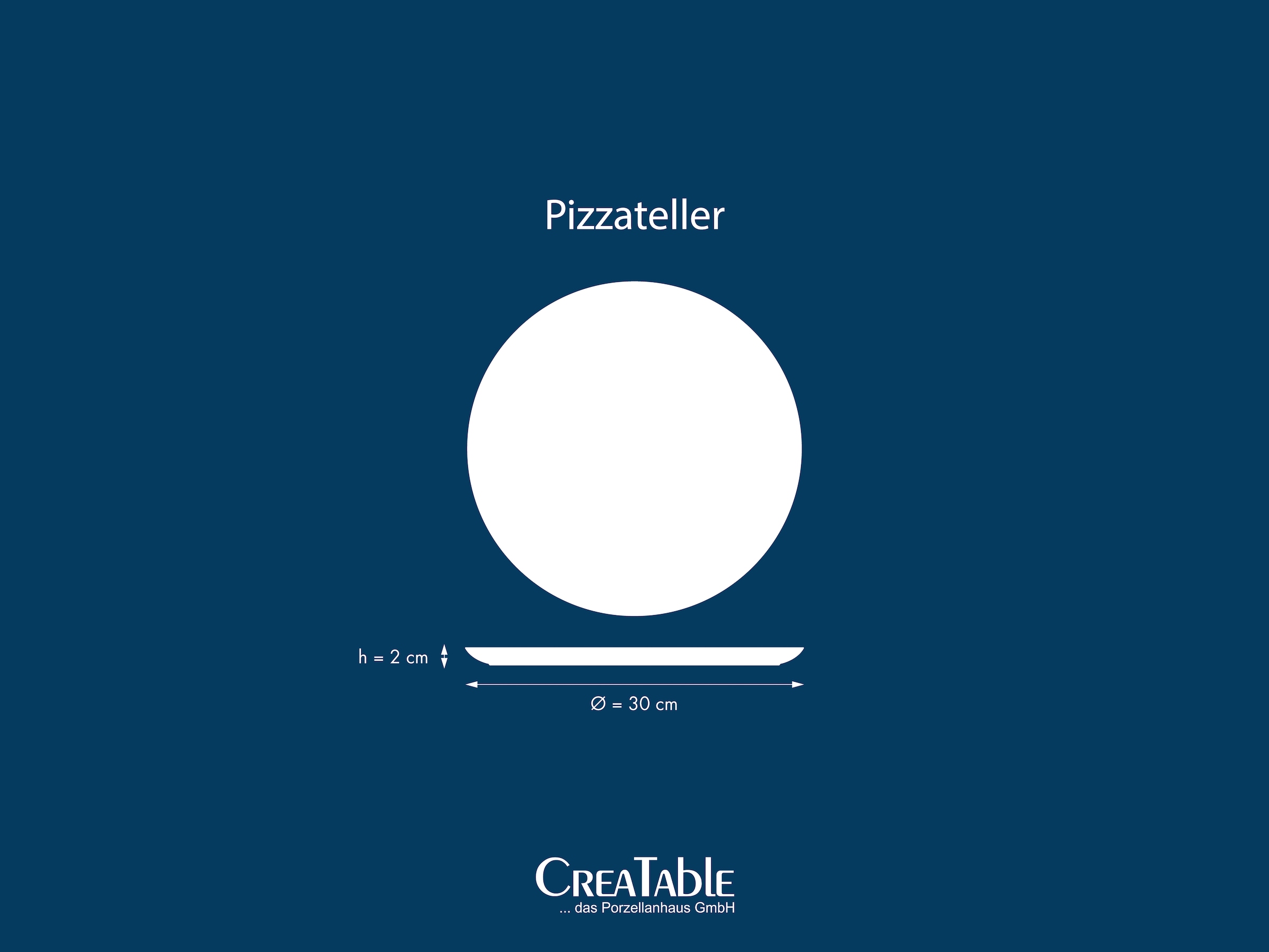 CreaTable Pizzateller »Milano Luigi, Teller-Set, 4-tlg.« Vielseitig einsetzbar, Europäische Qualität