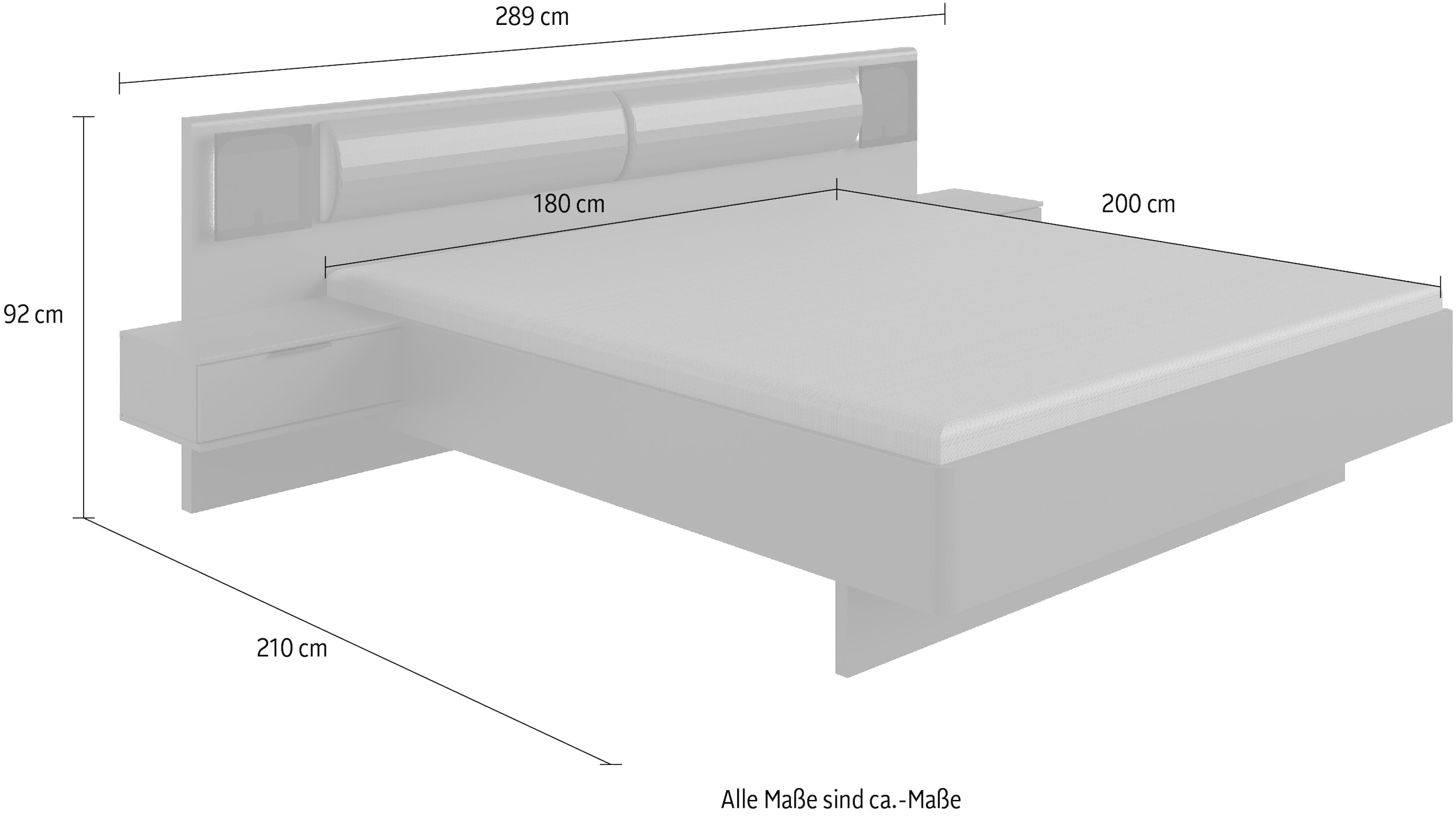 Wimex Bettanlage »Barcelona« mit integrierter LED Beleuchtung