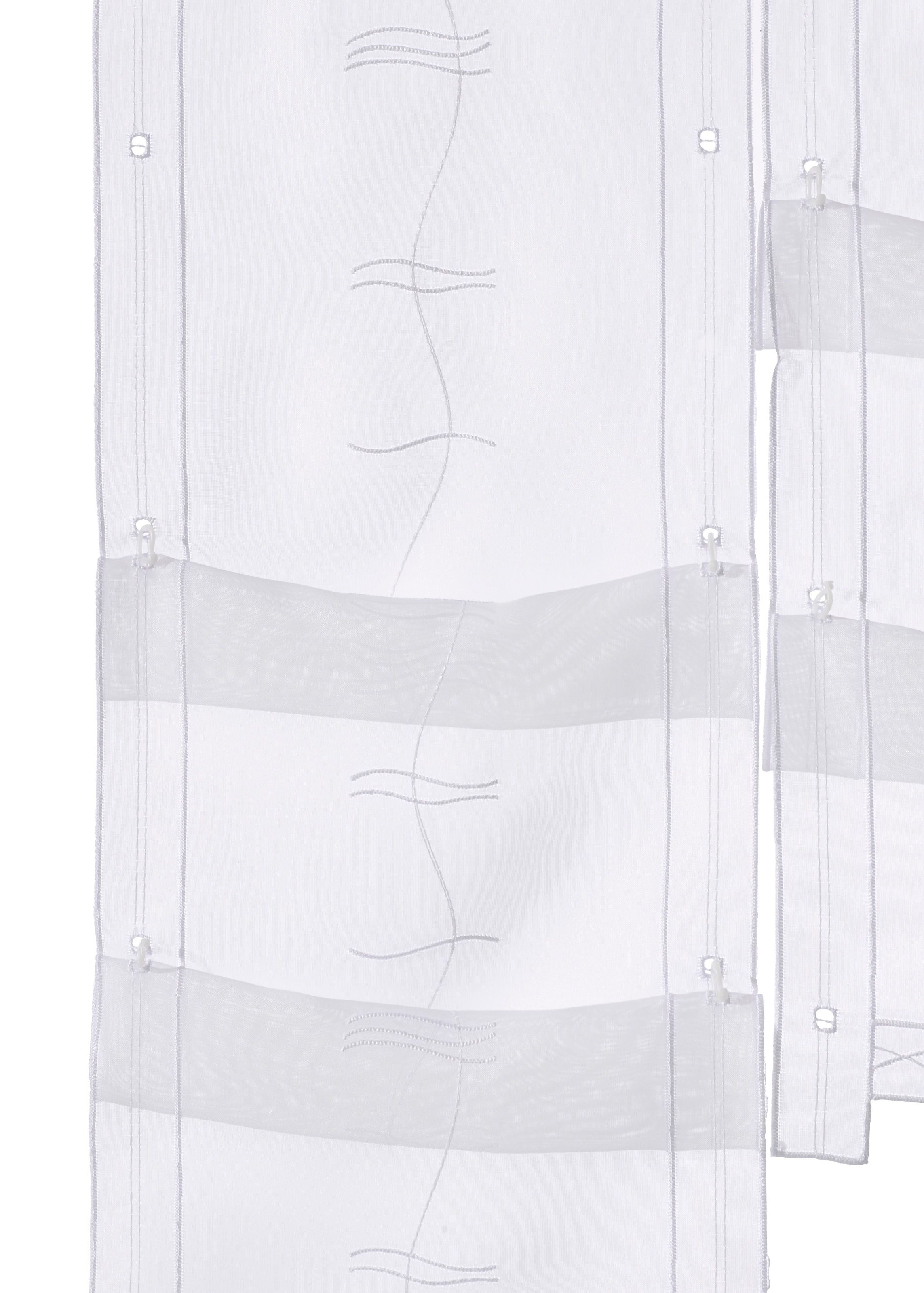 Weckbrodt Scheibengardine »Selina«, (1 St.), Hochraff, Gardine, Voile, echte Stickerei, transparent, Store
