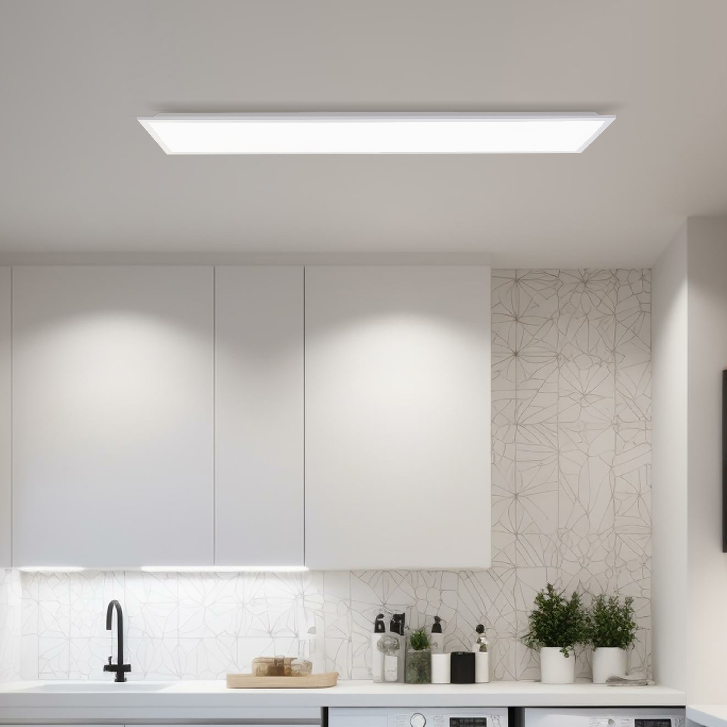 Brilliant LED Deckenleuchte »Briston«, LED Deckenaufbau-Paneel, 120x30 cm, günstig online kaufen