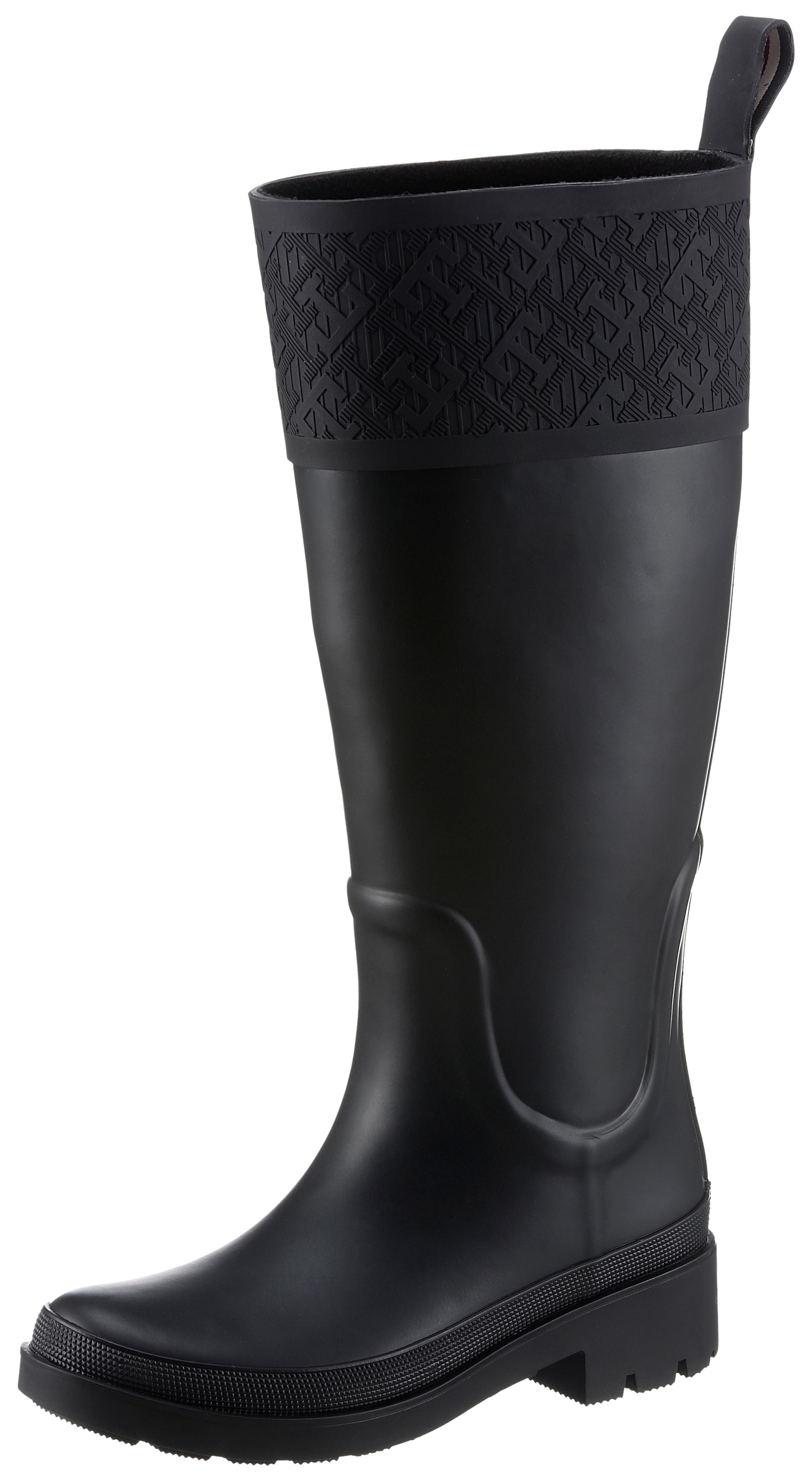 Gummistiefel »RUBBER LONG BOOT MONOGRAM«, Blockabsatz, Stiefel, Schlupfschuh,...