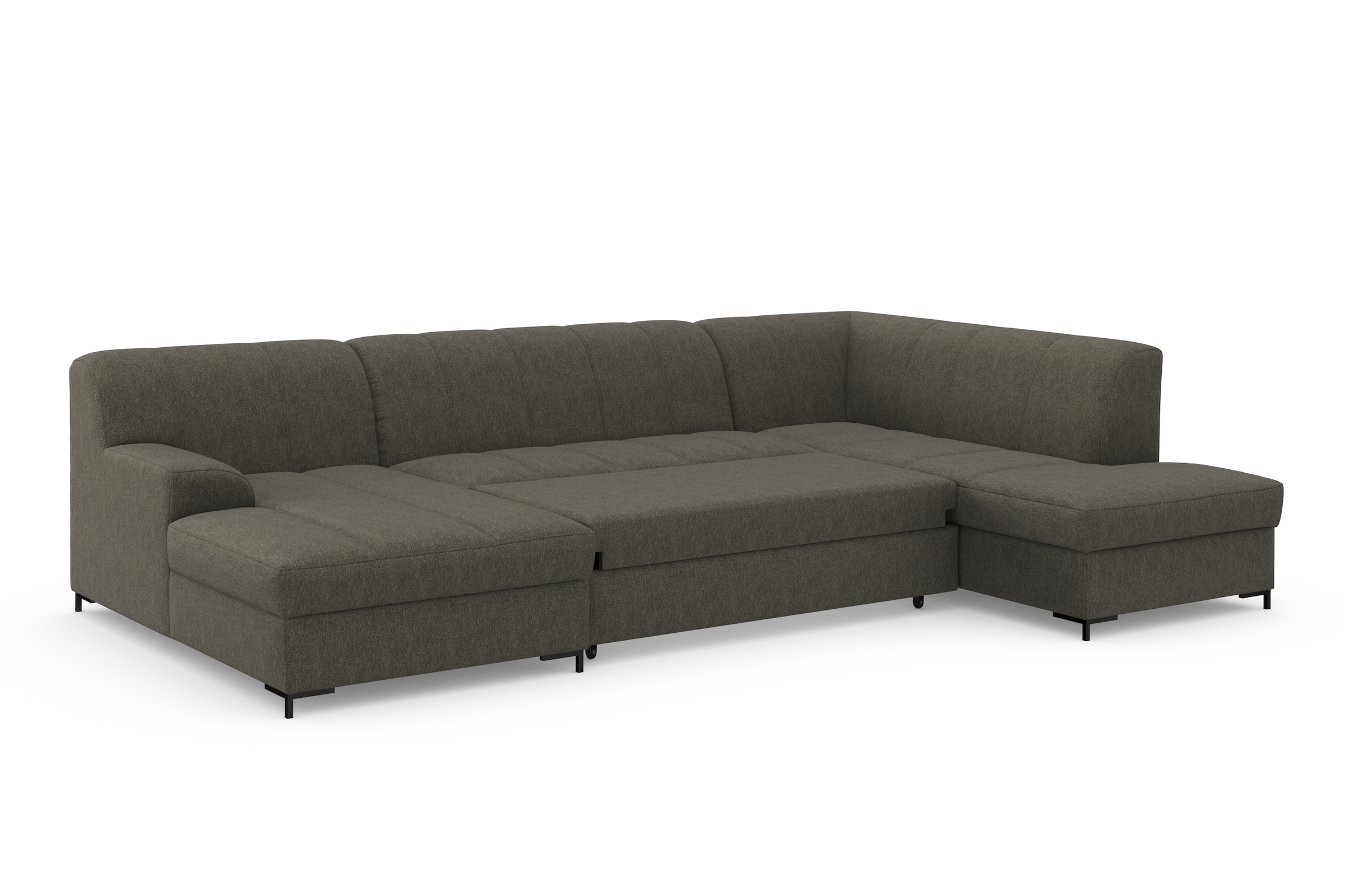 INOSIGN Wohnlandschaft »Balme, moderne Formensprache, zeitloses Design, U-Form«, Inkl. Zierkissen, wahlweise mit Bettfunktion