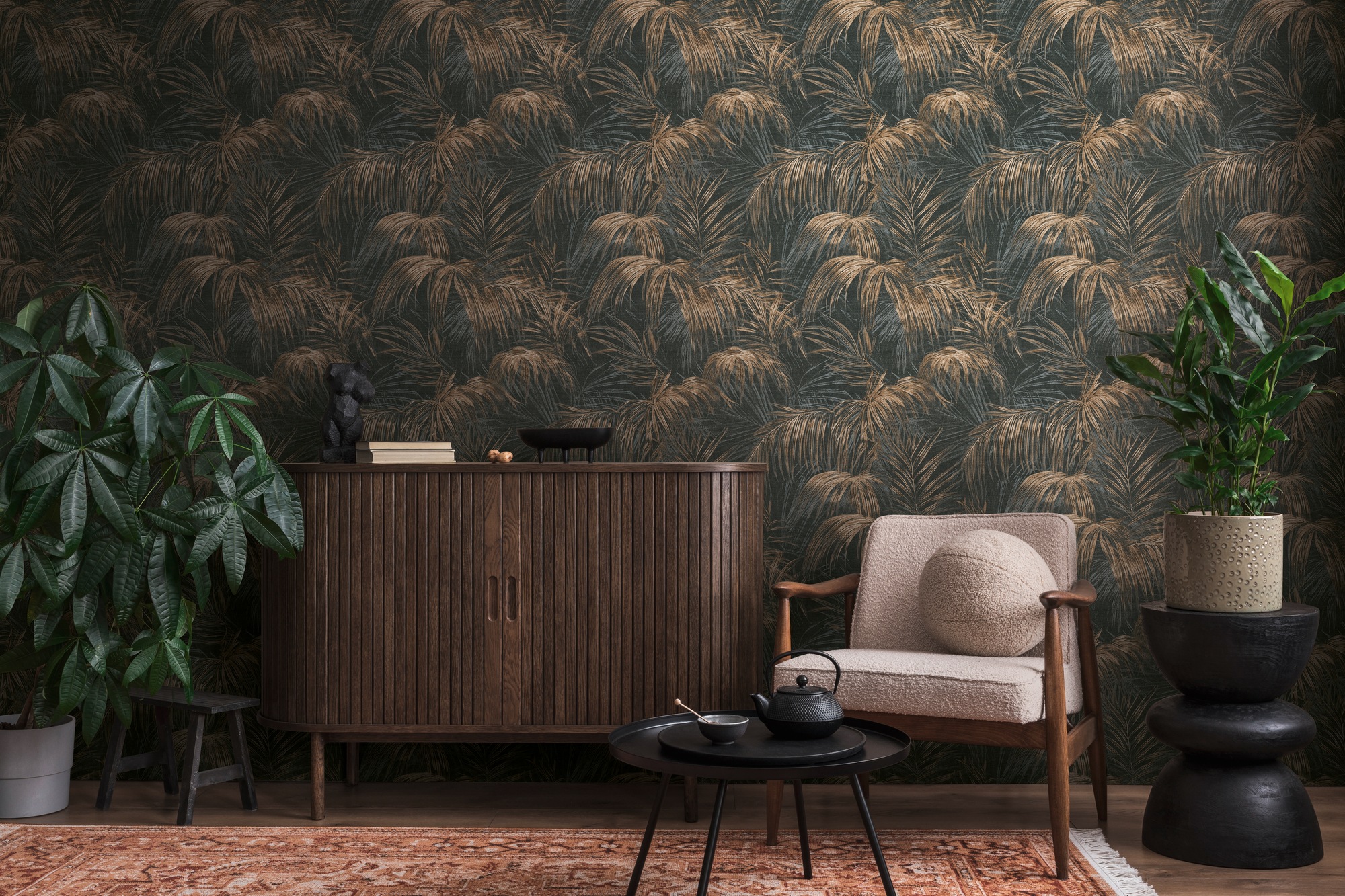 living walls Vliestapete »Michalsky 6 florale Tapete Mustertapete Blätter Blattmuster«, matt, Vliestapete Blatt-Motiv für Schlafzimmer Küche Wohnzimmer Floral Flur