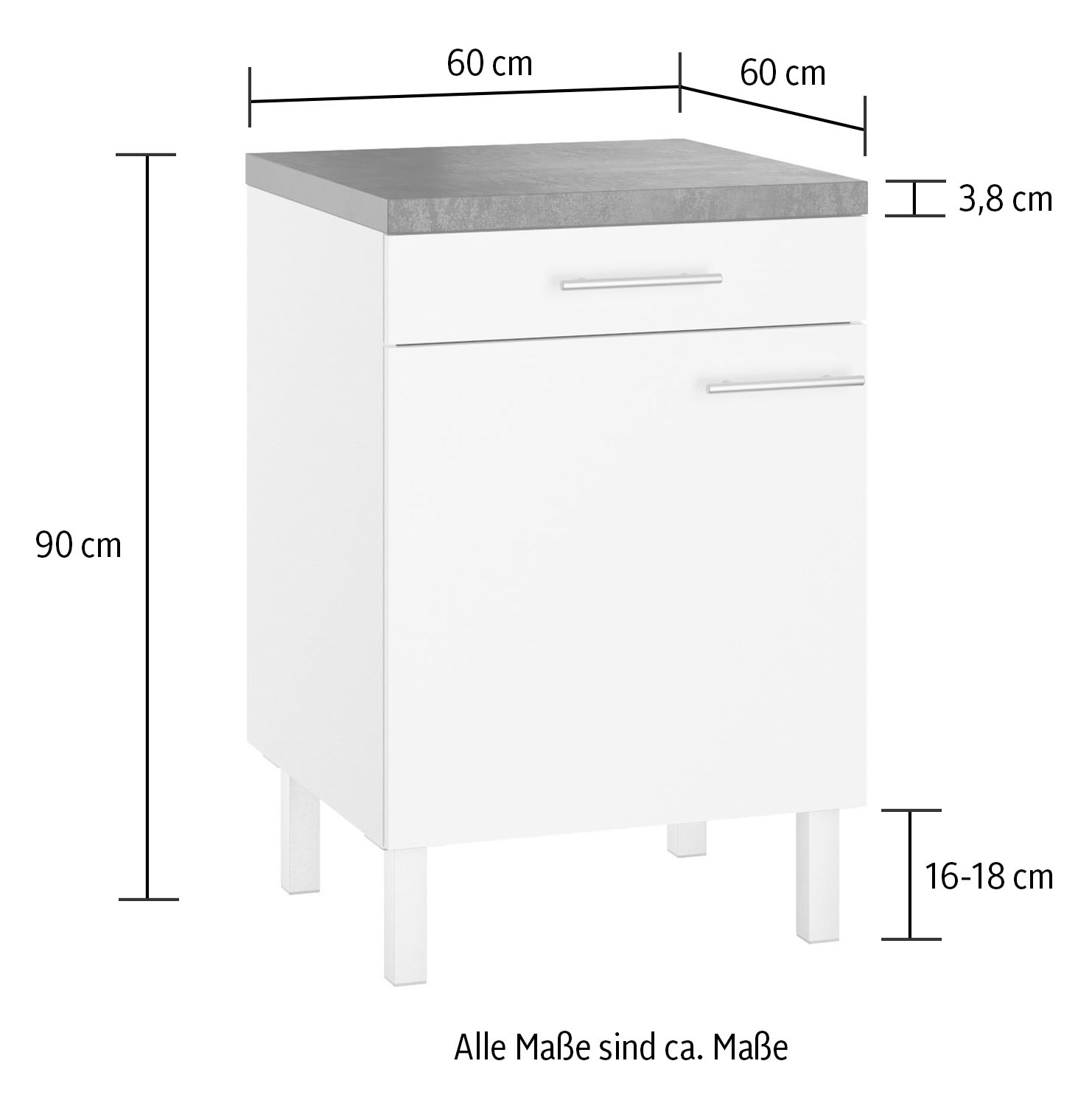 OPTIFIT Unterschrank »Lilly«, Breite 60 cm, 1 Tür, 1 Schubkasten