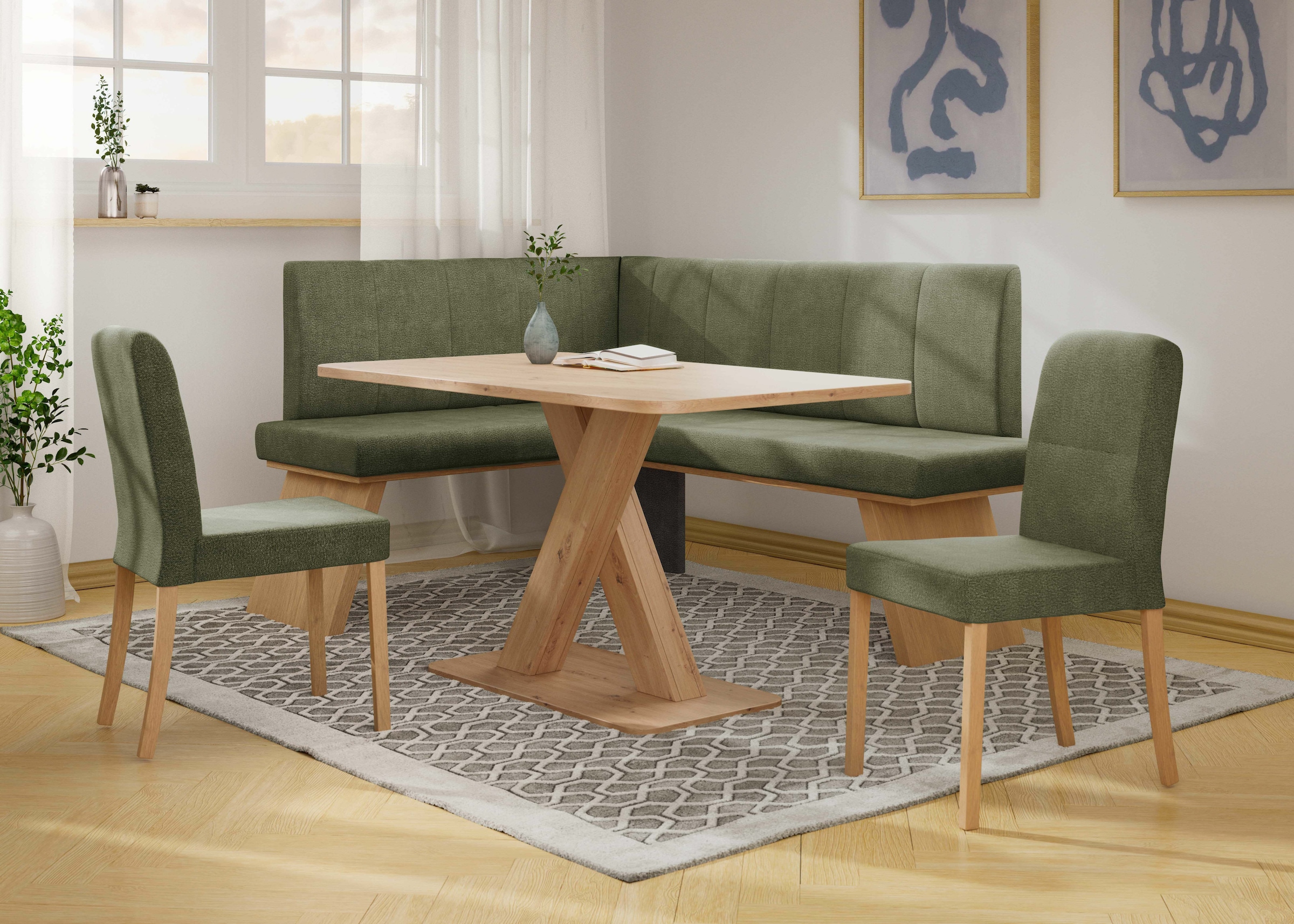 Home affaire Eckbankgruppe »Nina«, (Set, 4 tlg., 4er), Sitzgruppe Esszimmer günstig online kaufen