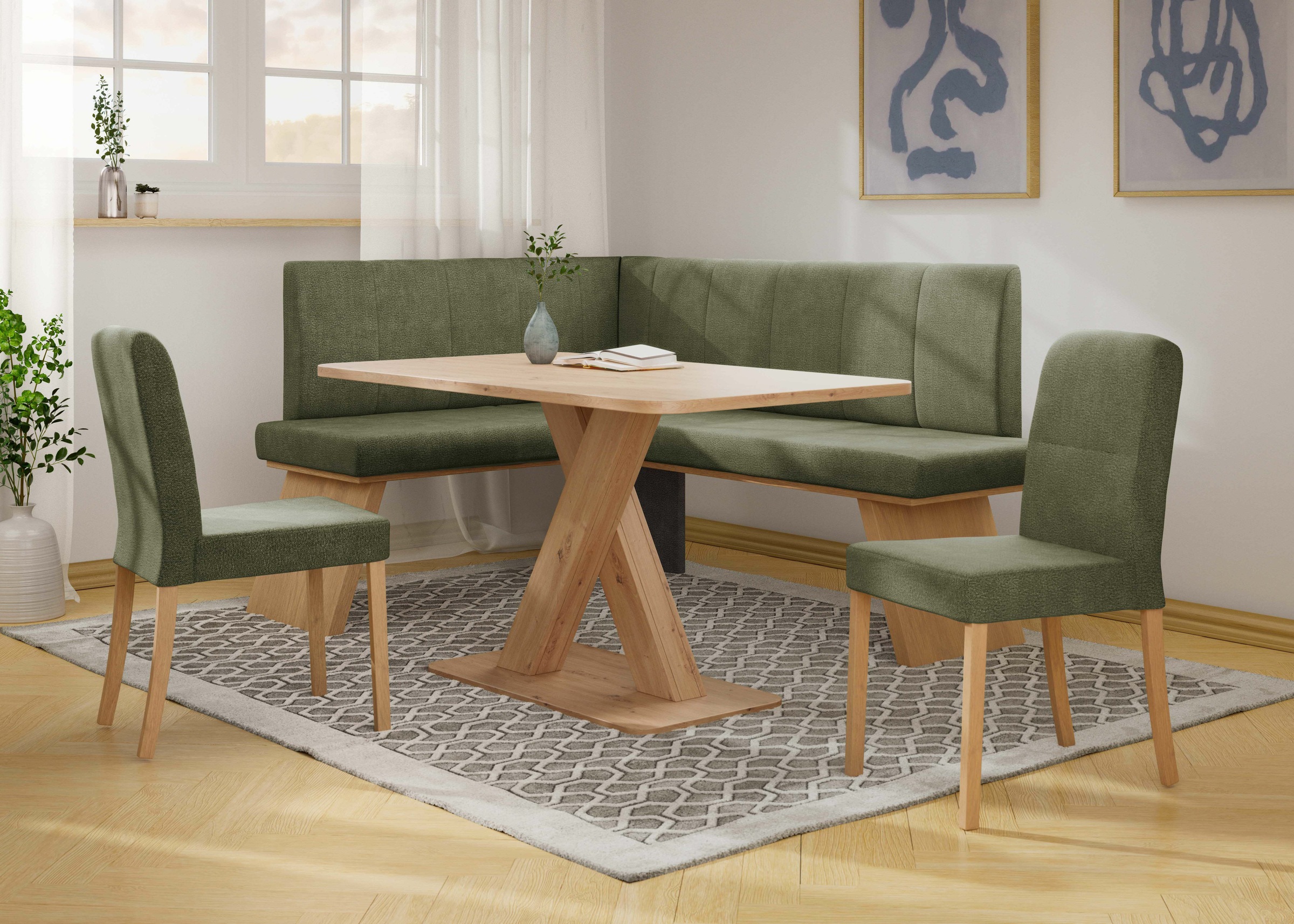 Home affaire Eckbankgruppe »Nina« Set, 4er, 4 Stk. tlg. Sitzgruppe Esszimme günstig online kaufen