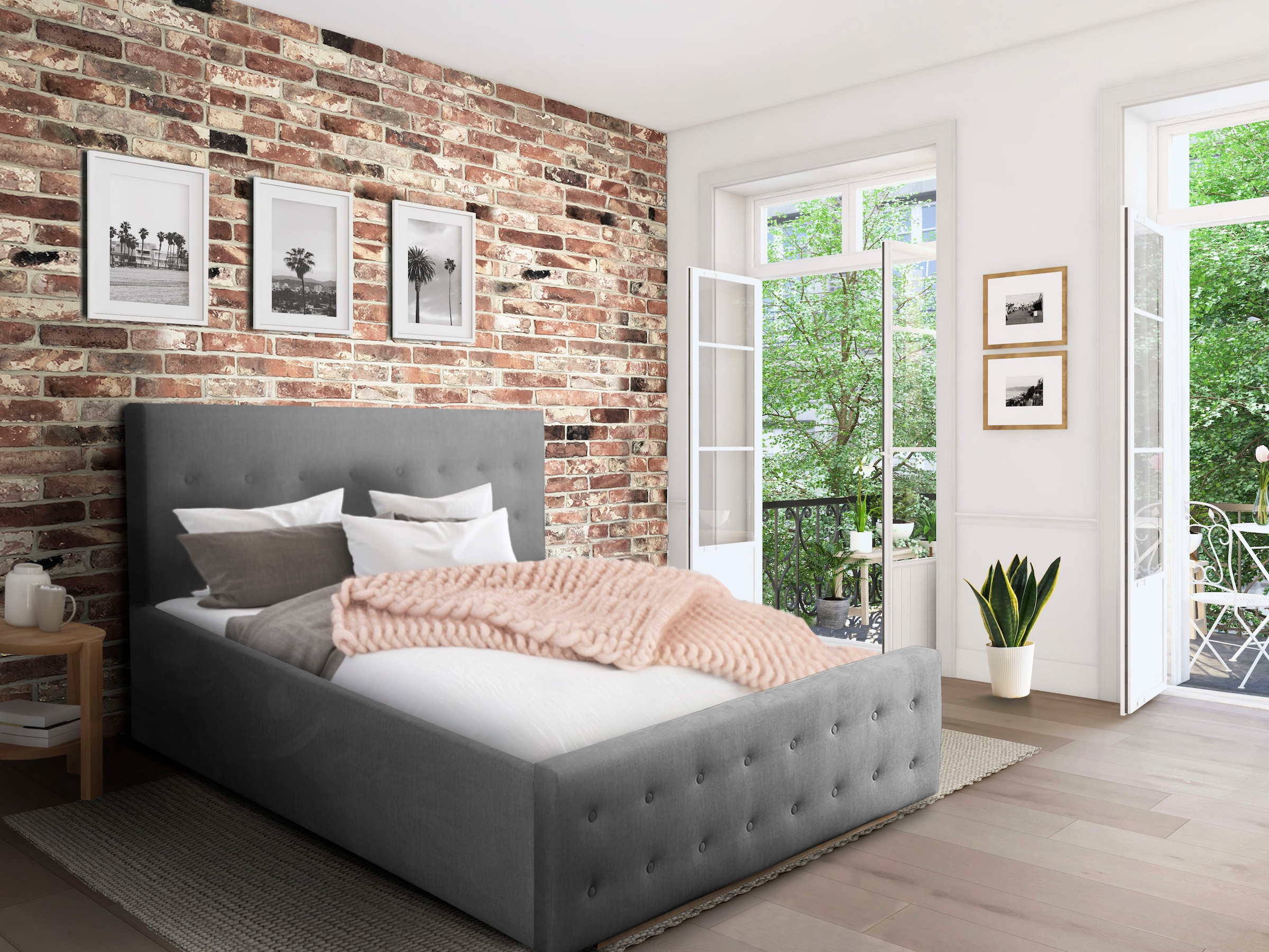 Home affaire Polsterbett "Vaine" in 5 Breiten, auch in Länge 220 cm, incl. günstig online kaufen