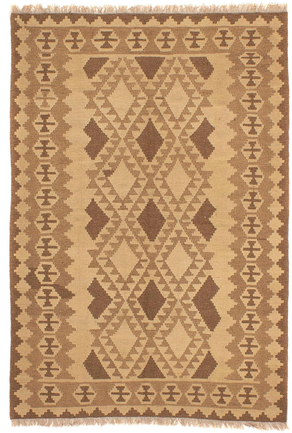 morgenland Wollteppich »Kelim - Oriental - 217 x 150 cm - hellbraun«, recht günstig online kaufen