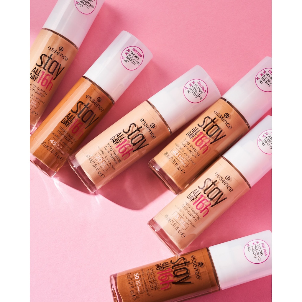 Essence Foundation »stay ALL DAY 16h long-lasting«, (Set, 3 tlg.)