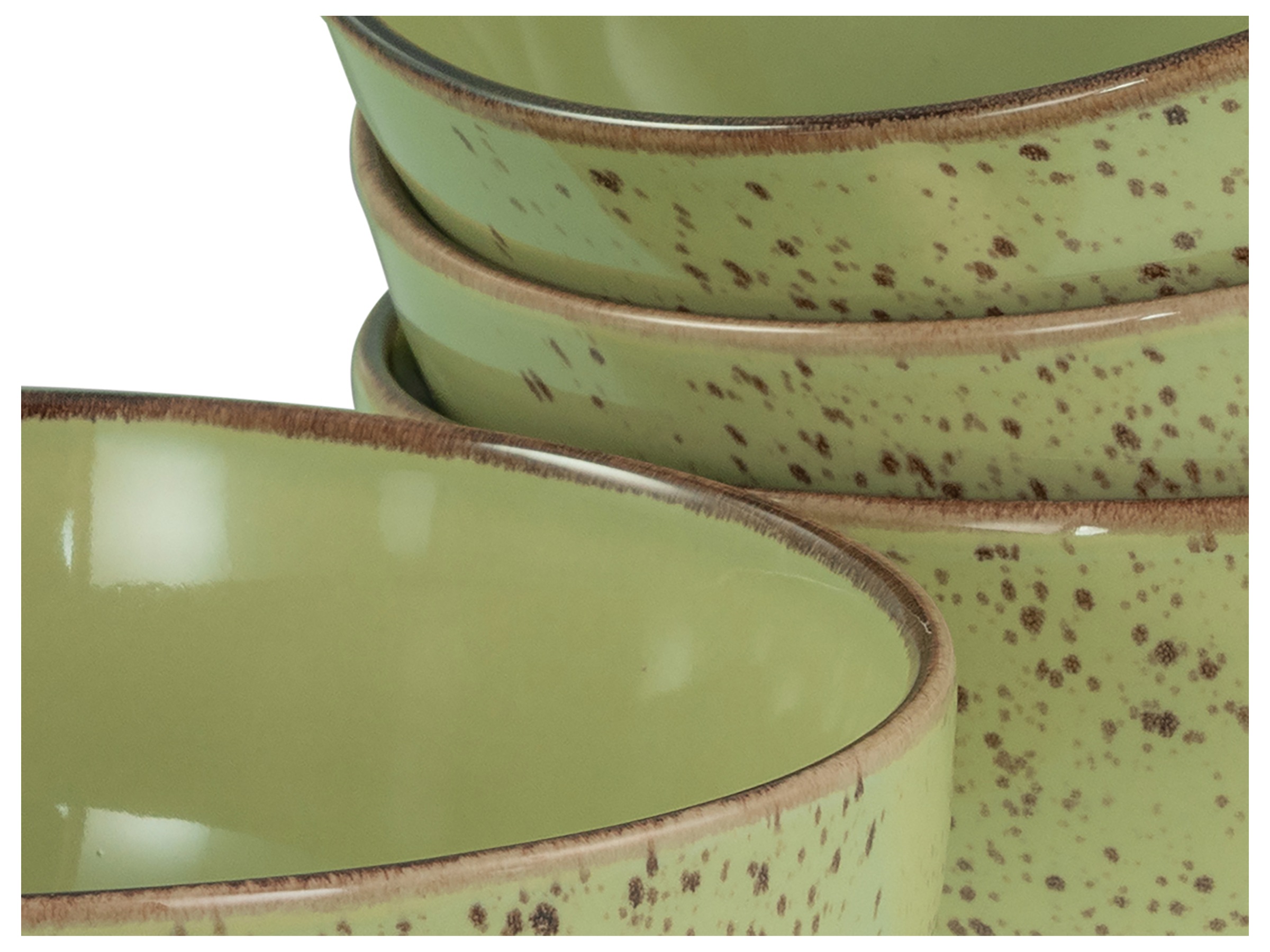 CreaTable Schale »Nature Collection, Buddha Bowl 4-tlg«, 4 tlg., aus Steinzeug, Handwerklicher Look, Vintage, Höhe 7,5 cm