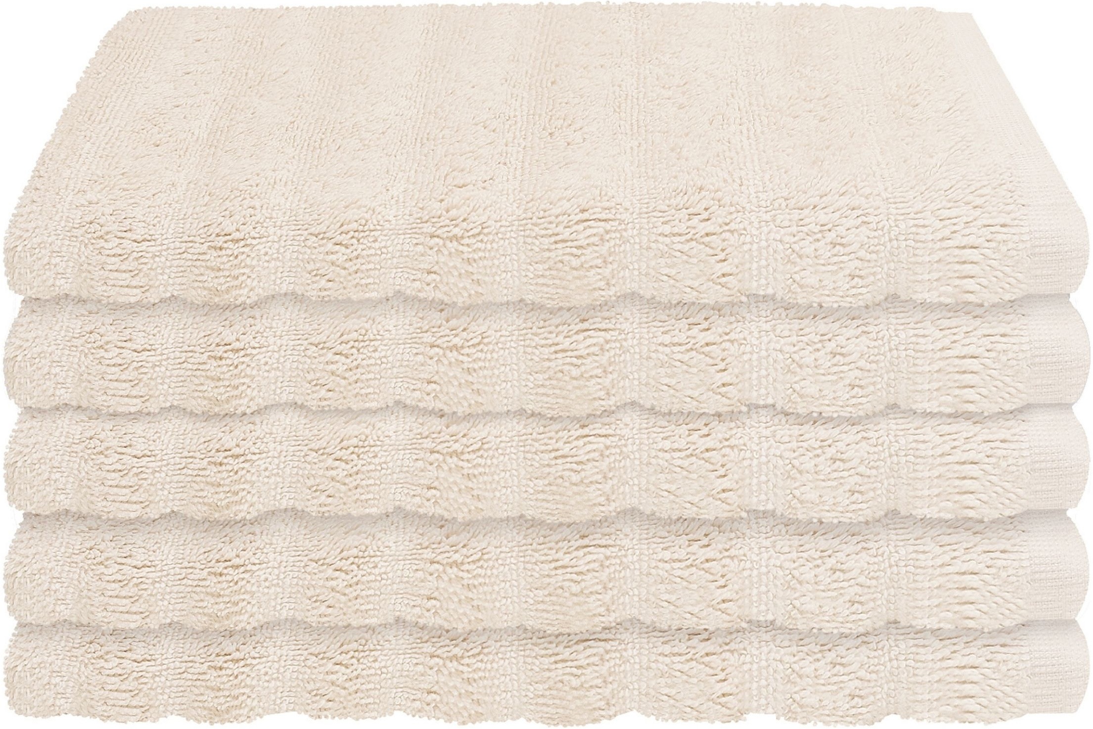 Schiesser Gaestehandtuecher »Neapel aus 100% Baumwolle mit eleganter Hoch-Tief-Optik« OEKO-TEX® MADE IN GREEN