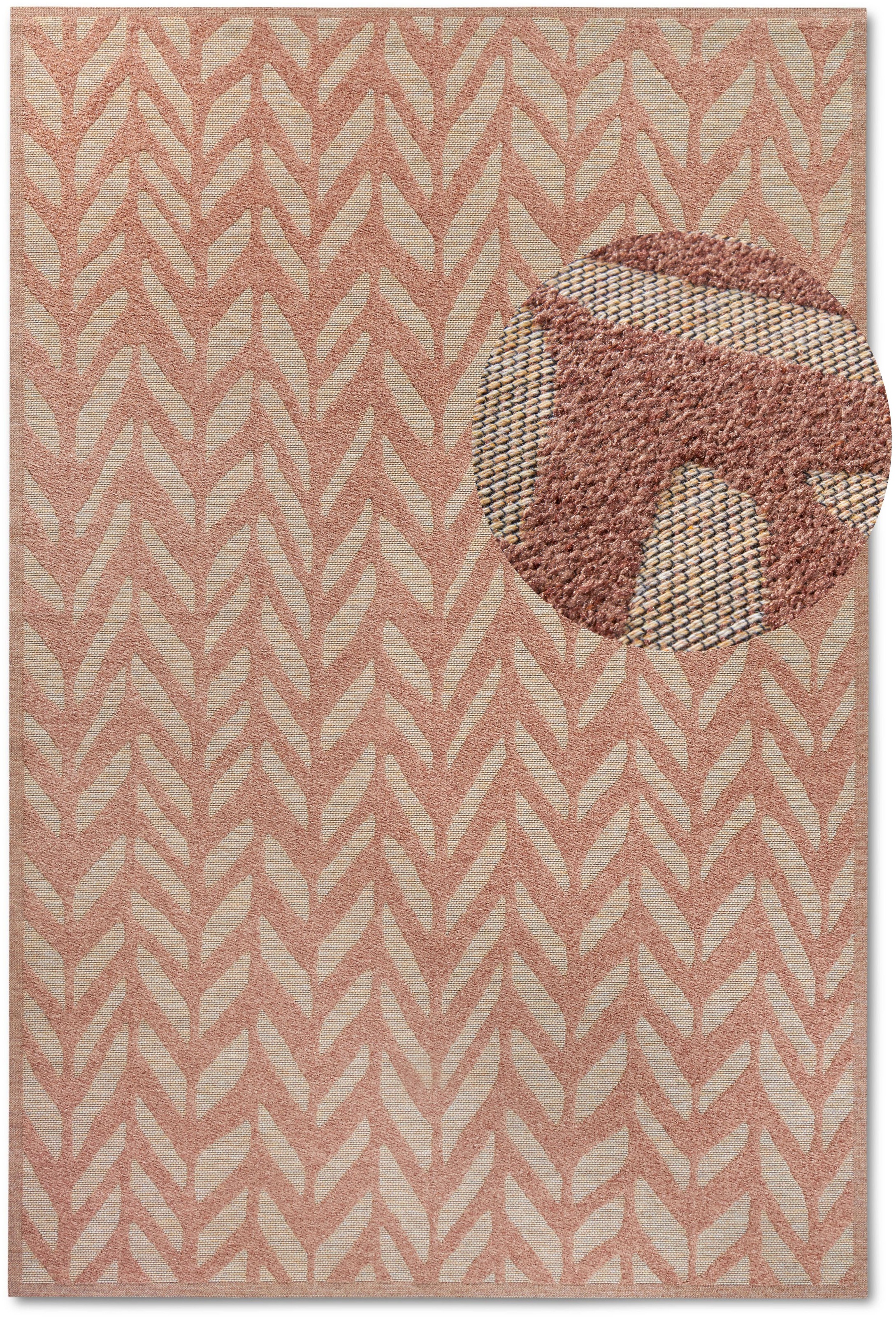 Villeroy & Boch Outdoorteppich »Georgette«, rechteckig, 4 mm Höhe, In-& Outdoor, Flachgewebe, wetterfest, Terrasse, Balkon, modern, Trend