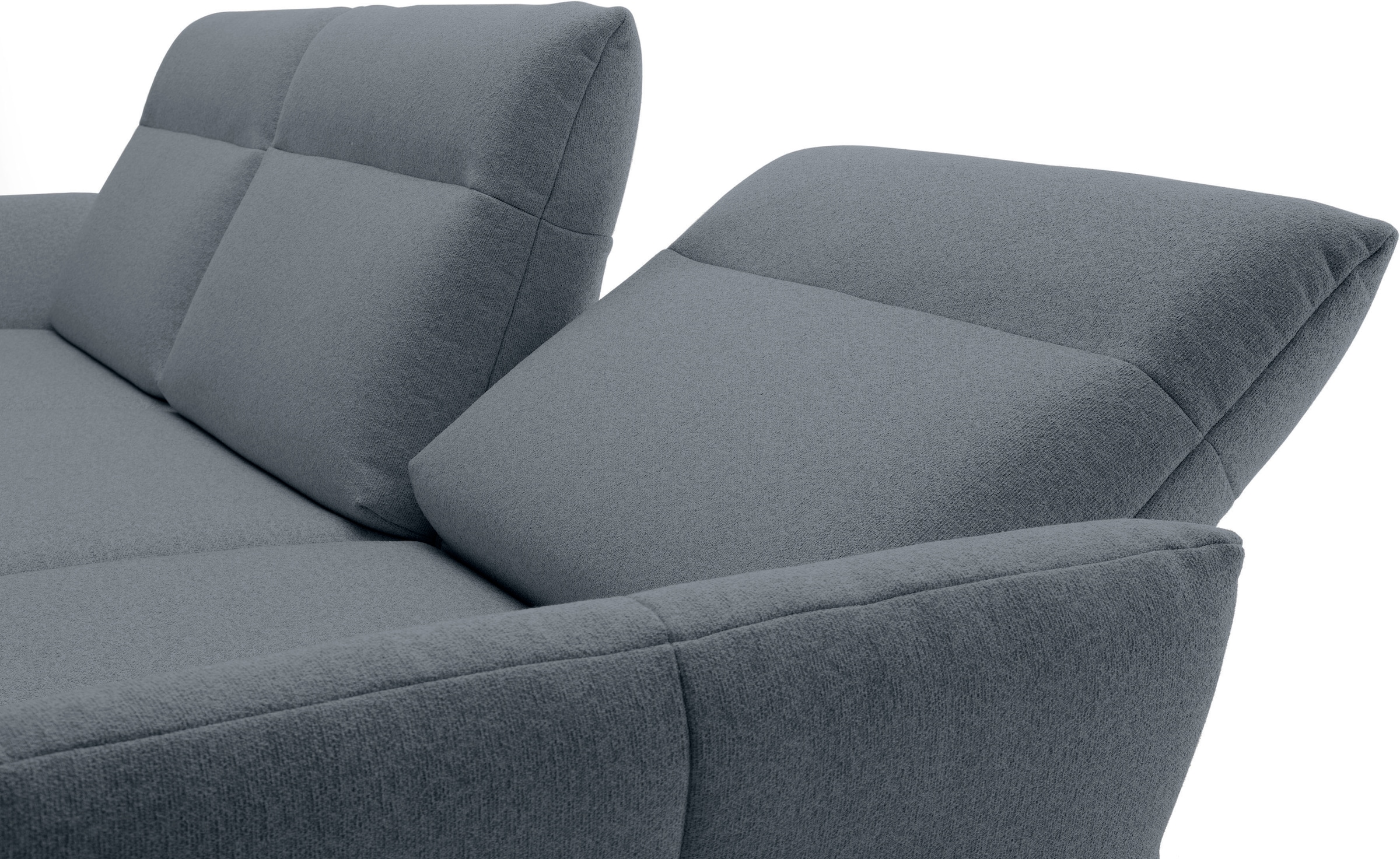 Creation BY ROLF BENZ Ecksofa »CR.460«, Sockel in Eiche, Alugussfüße in umbragrau, Breite 298 cm