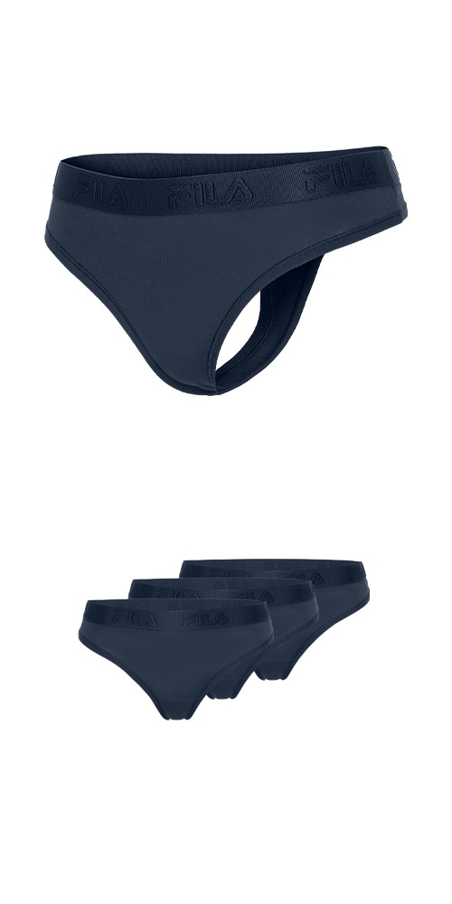 Fila String 3er Pack,  Baumwollmix, elastisch, Logobund