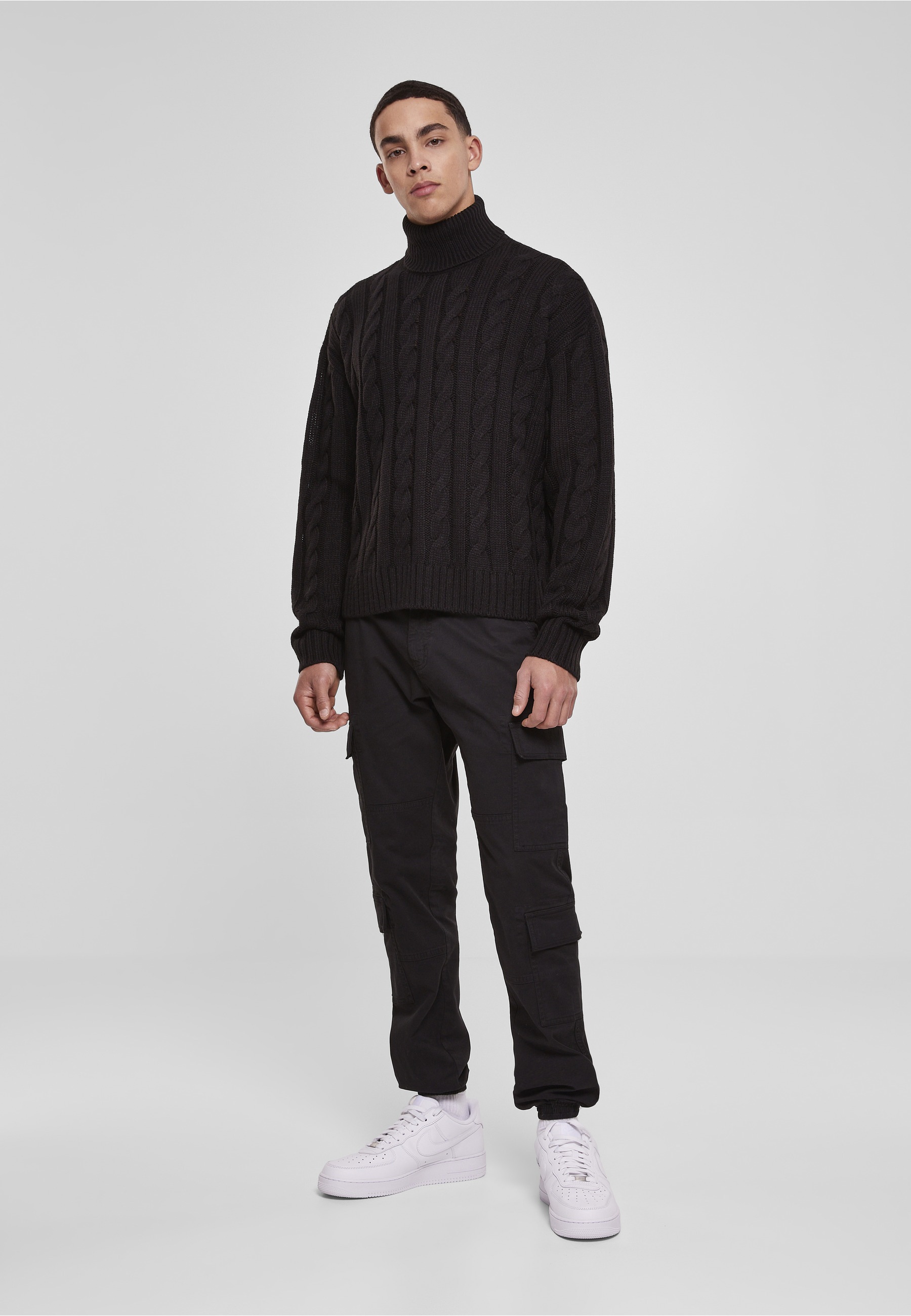 URBAN CLASSICS Rundhalspullover »Urban Classics Herren Boxy Roll Neck Sweater« 1 Stk.
