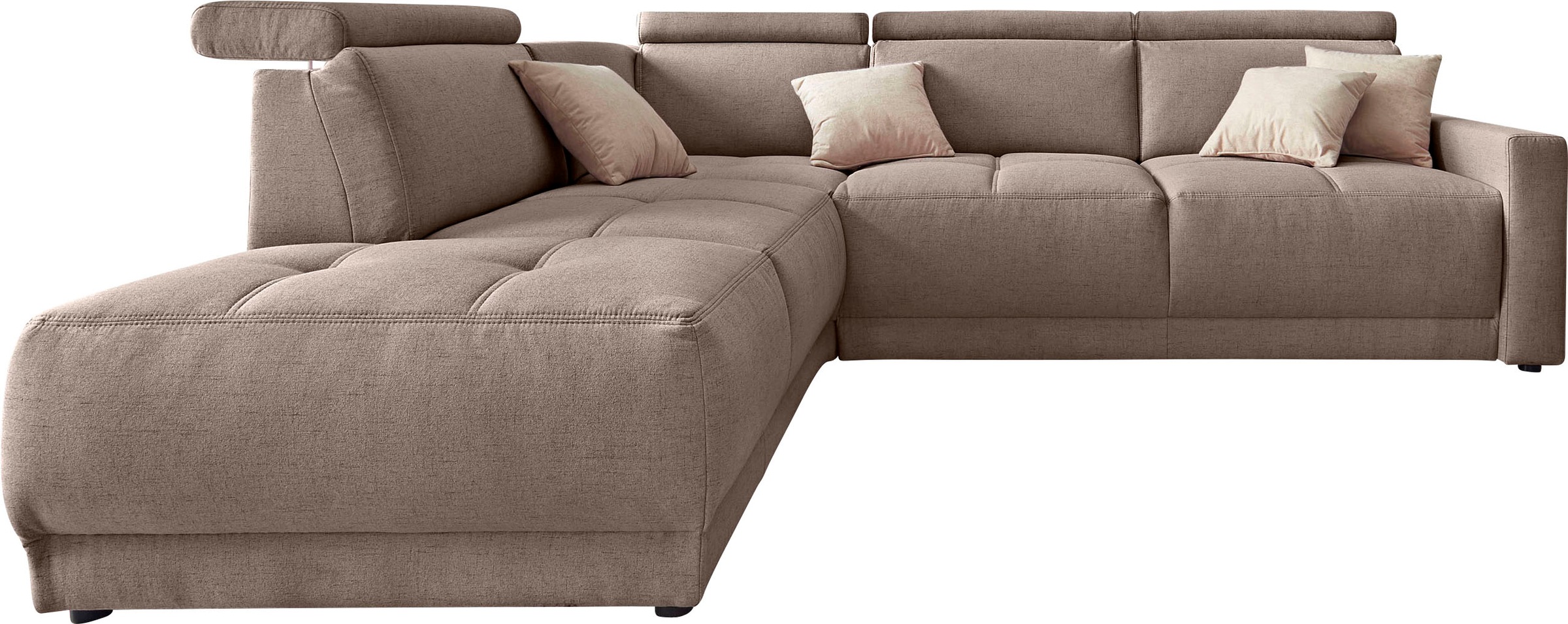 DOMO collection Ecksofa »Ava, moderne Sitzheftung mit toller Doppelnaht, ko günstig online kaufen