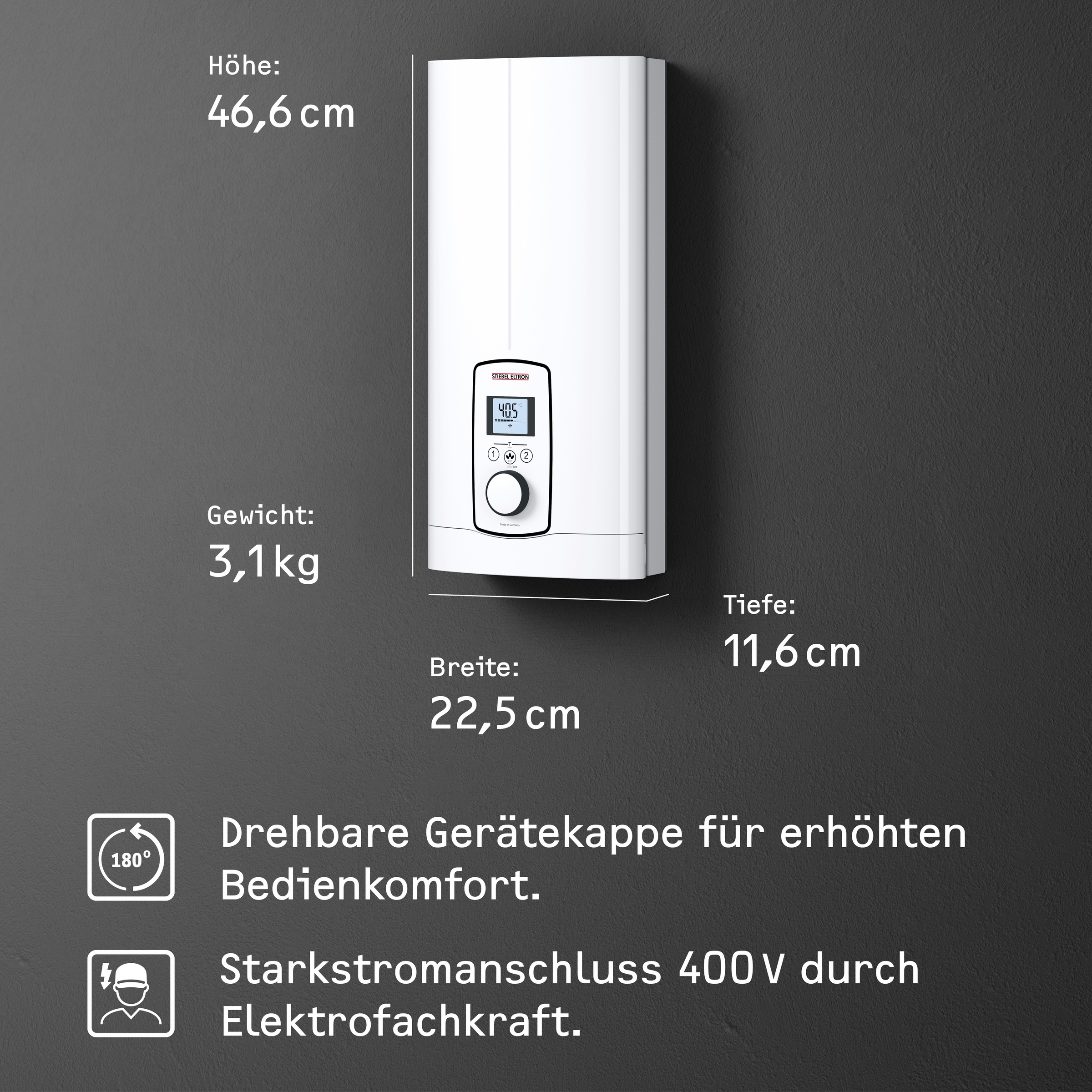 STIEBEL ELTRON Komfort-Durchlauferhitzer »DEL 27 kW Plus, gradgenaue Temper günstig online kaufen