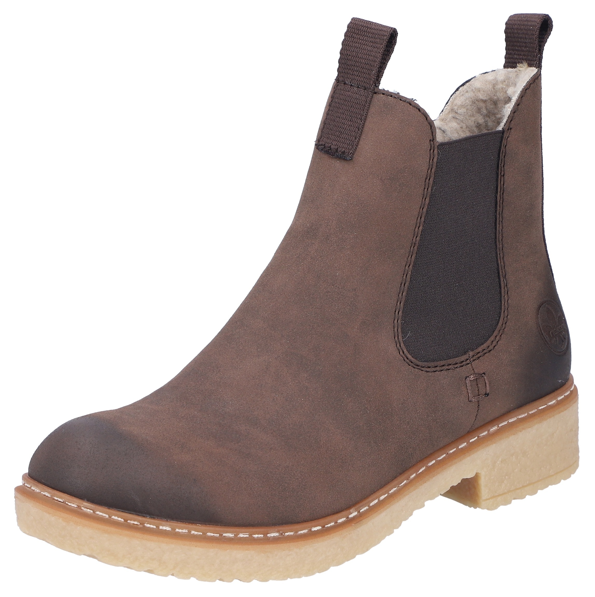 Rieker Winterstiefelette, Chelseaboots, Used-Look, mit Innenreißverschluss und Stretcheinsatz