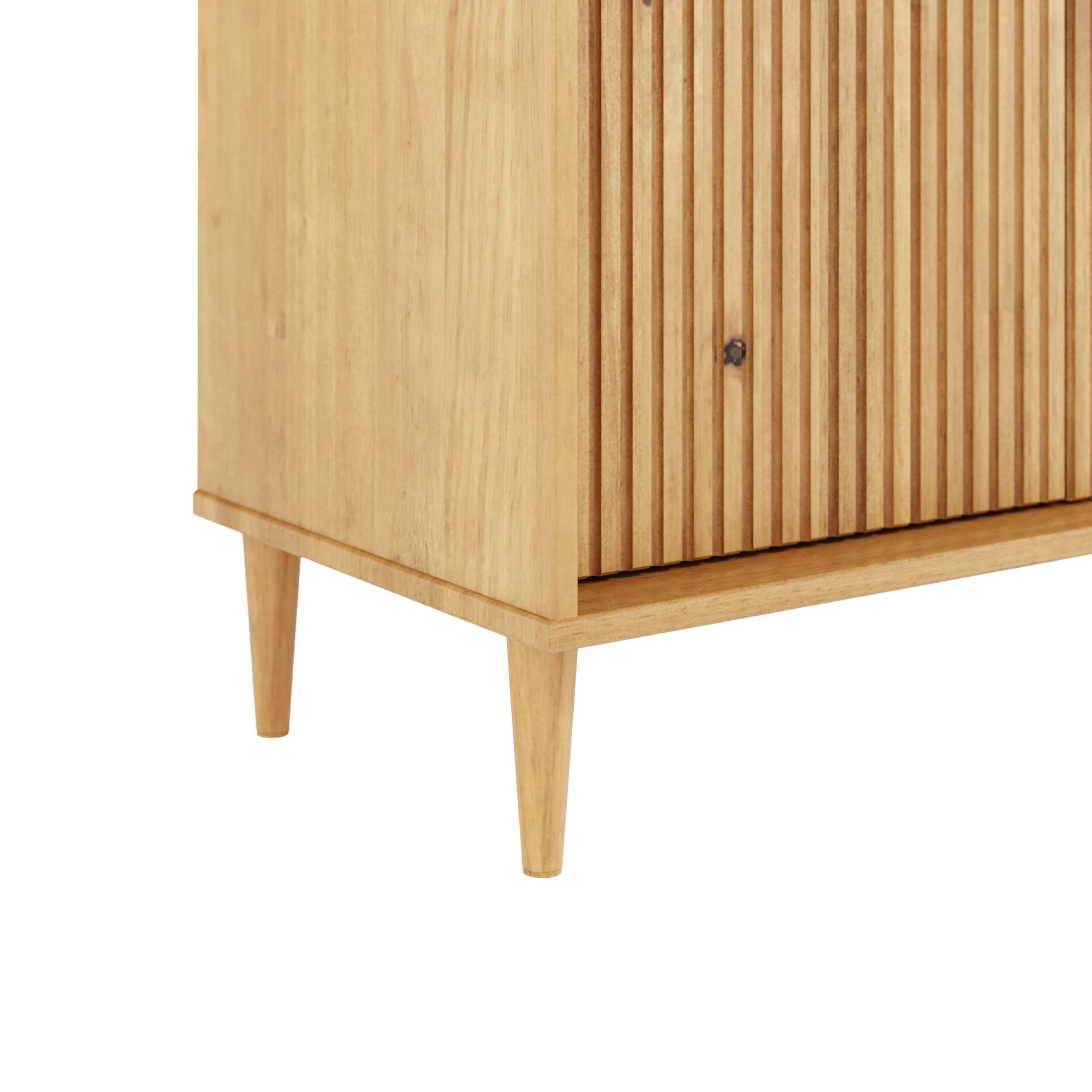 OTTO home Bücherregal »Malmedy Front mit gefrästen Rillen« Bücherschrank aus massivem Kiefernholz, Push-to-open, FSC, B: 80 cm