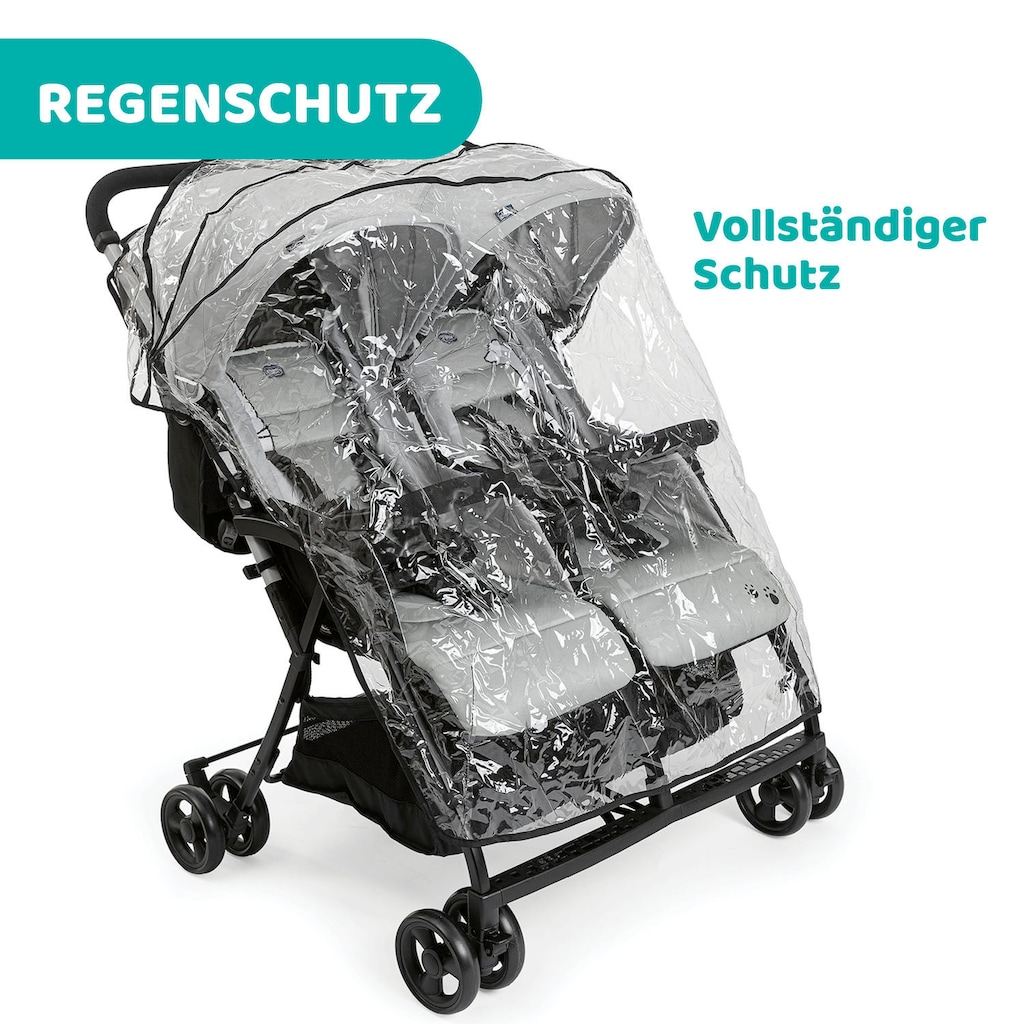 Chicco Zwillingsbuggy »OHlalà Twin, Silver Cat«, 15 kg