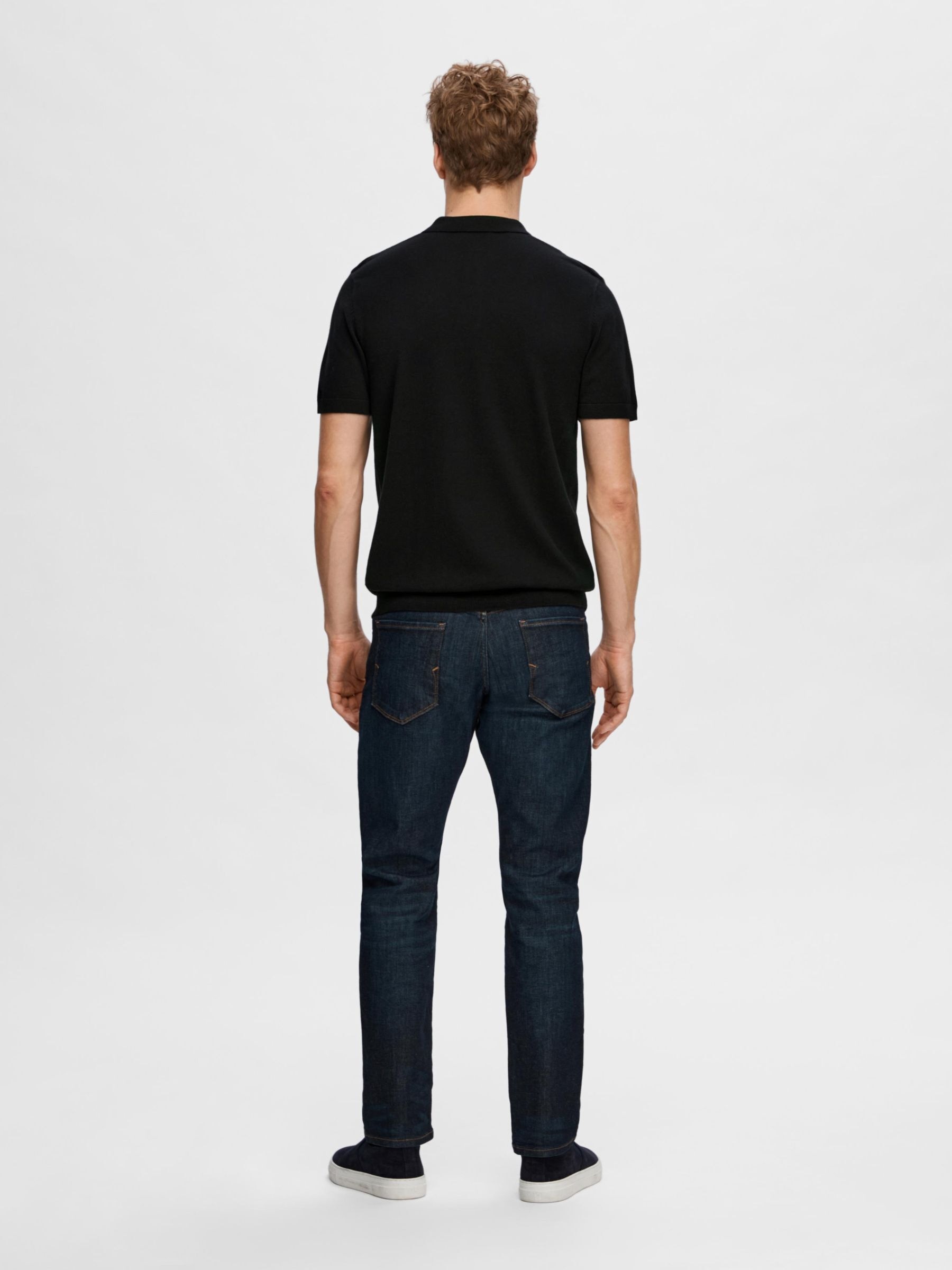 SELECTED HOMME Poloshirt »SLHBERG SS KNIT POLO NOOS«, aus Feinstrick