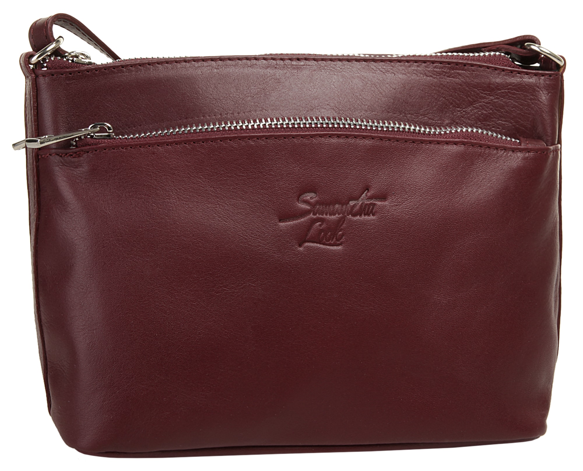 Samantha Look Umhängetasche echt Leder, Made in Italy