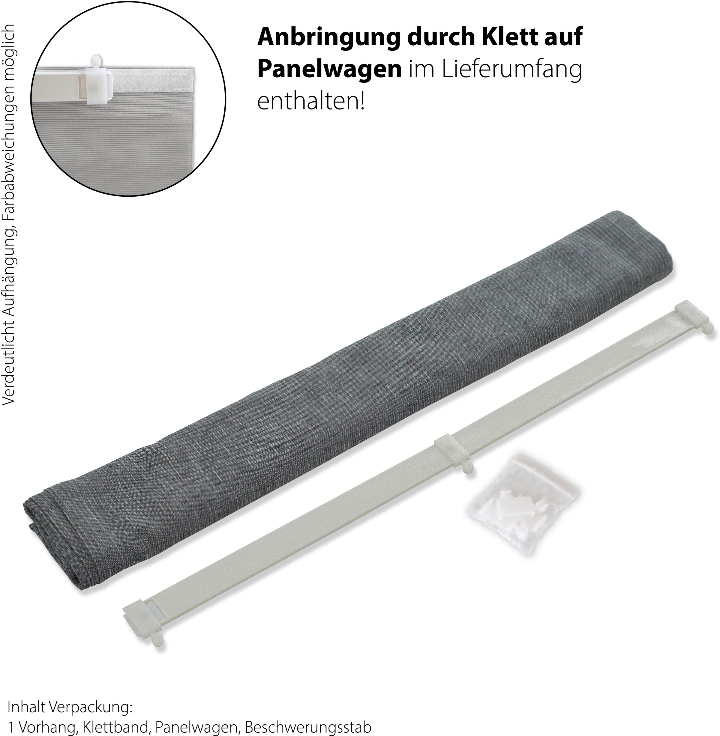 HOMING Schiebegardine »Faria«, (1 St.), modern, Wohnzimmer, Schlafzimmer