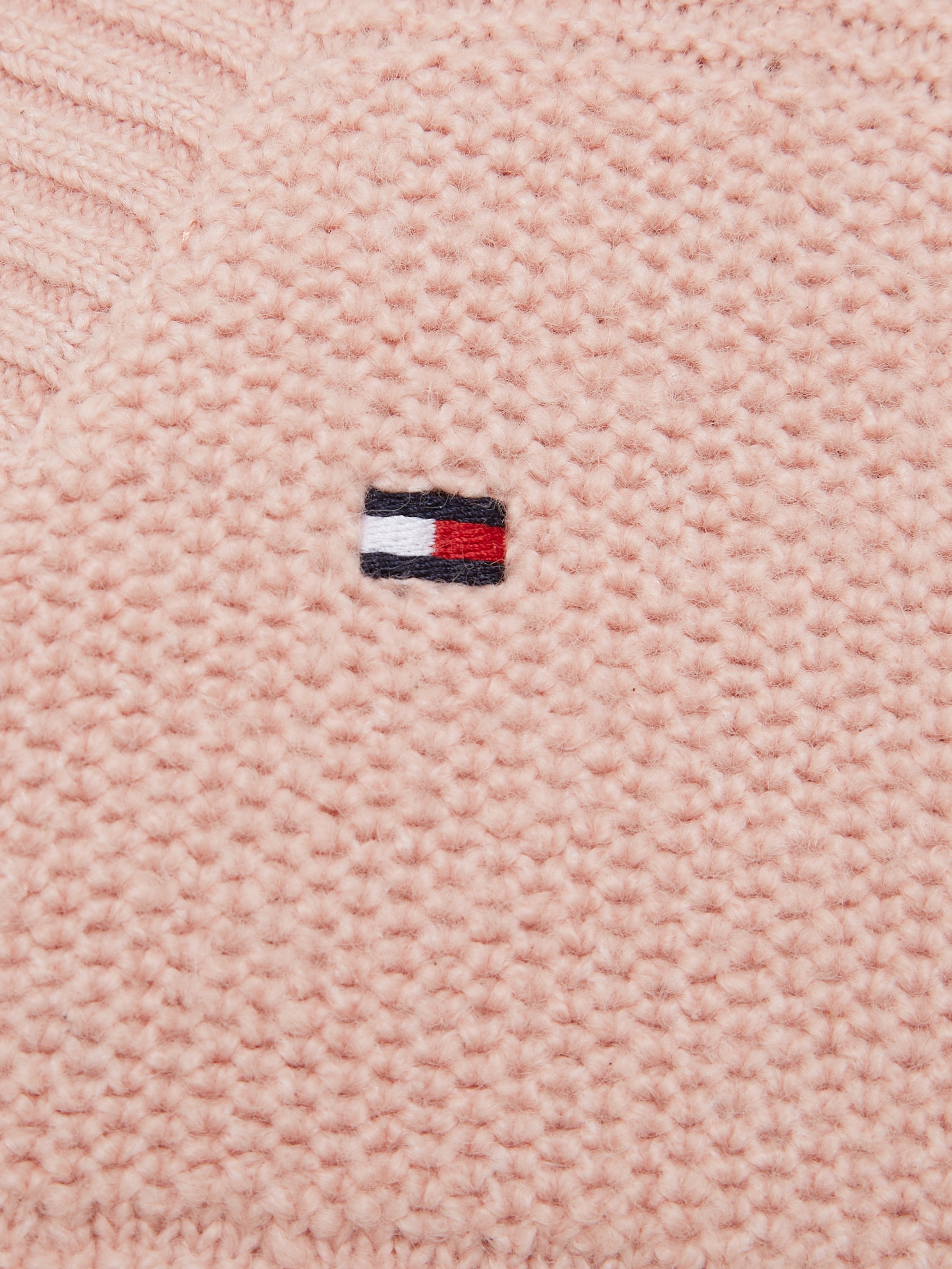 Tommy Hilfiger Strickjacke »MIX TEXTURED CARDIGAN«, Baby bis 2 Jahre mit Logostickerei