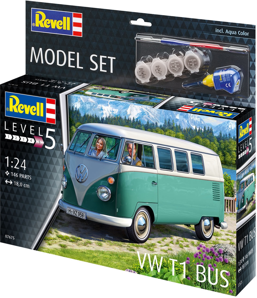 Revell® Modellbausatz »VW T1 Bus« 1:24 Made in Europe