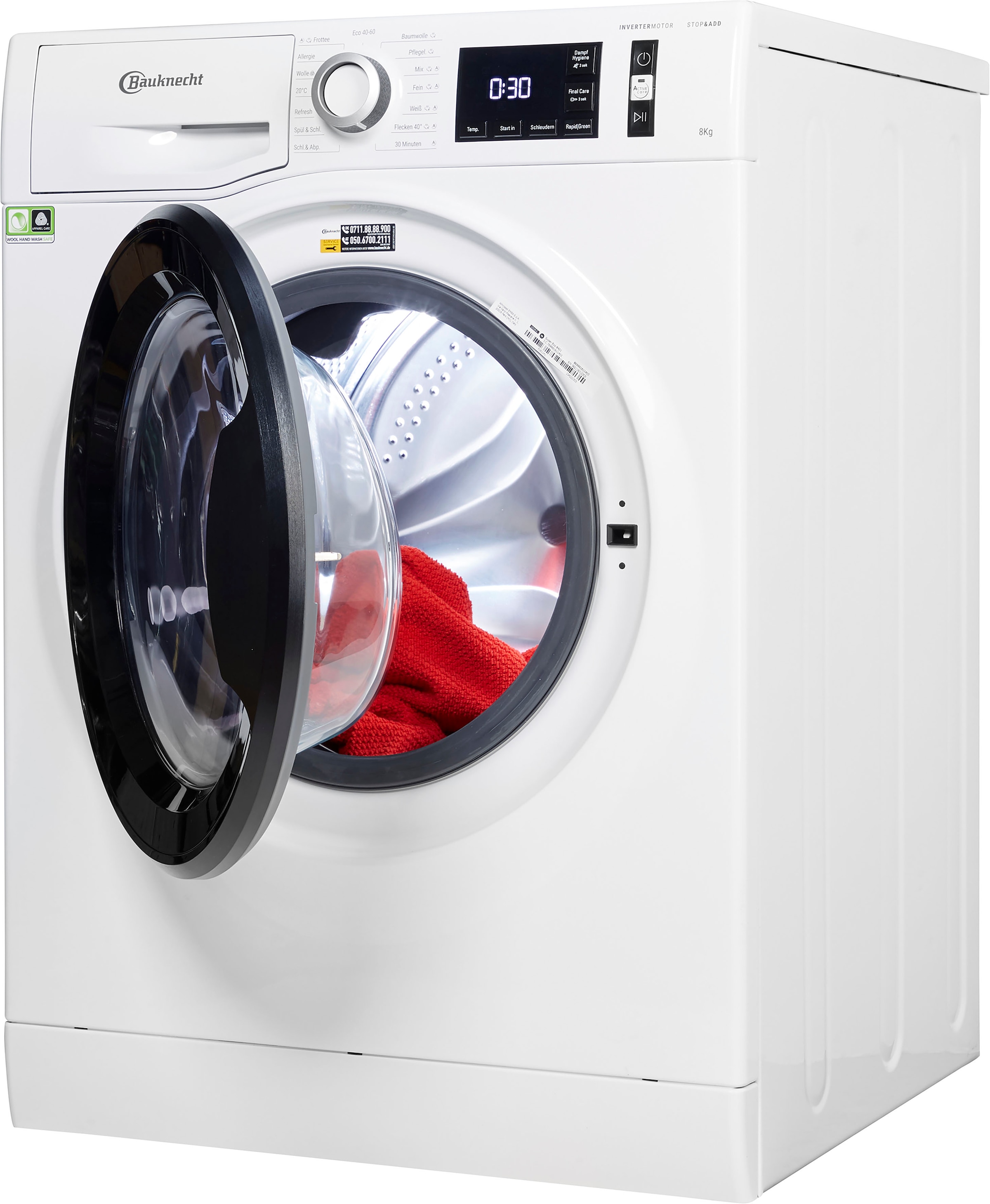 BAUKNECHT Waschmaschine »Super Eco 8421«, Super Eco 8421, 8 kg, 1400 U/min, 4  Jahre Herstellergarantie auf Rechnung kaufen