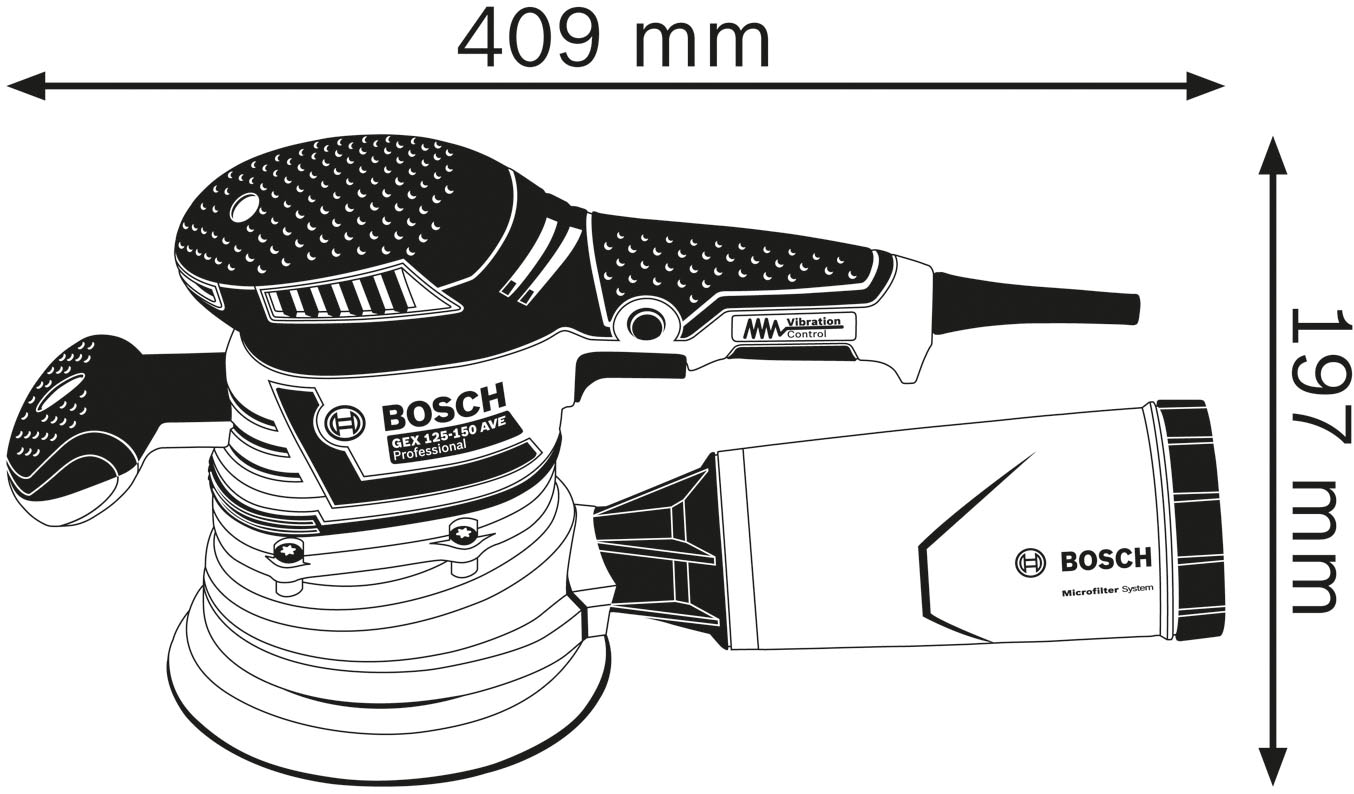 Bosch Professional Exzenterschleifer »»GEX 40-150««, mit Schleifblatt M480 und L-BOXX