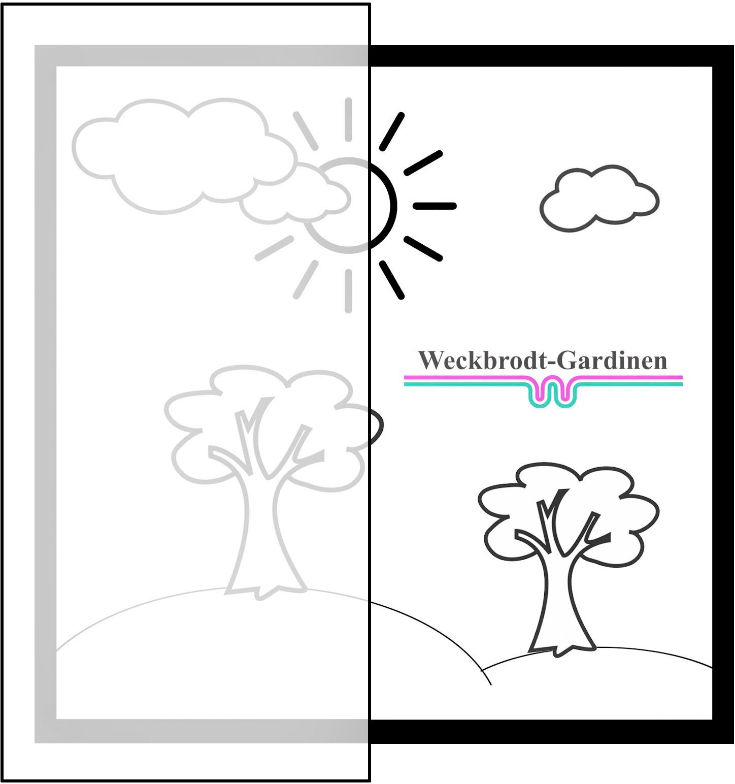 Weckbrodt Gardine »Savannah«, (1 St.), Jacquard, strukturiert, halbtransparent, Bordüre, Kante, floral, Store