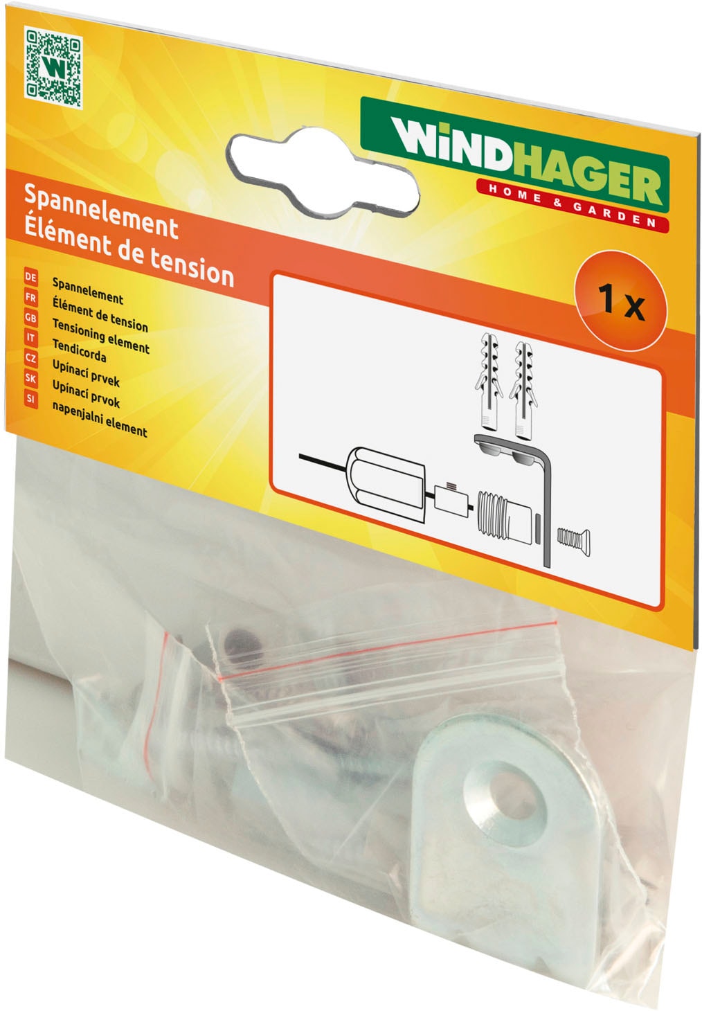 Windhager Seilspanngarnitur Zubehör-Set für die Befestigung von Sonnensegeln für Seilspannmarkisen