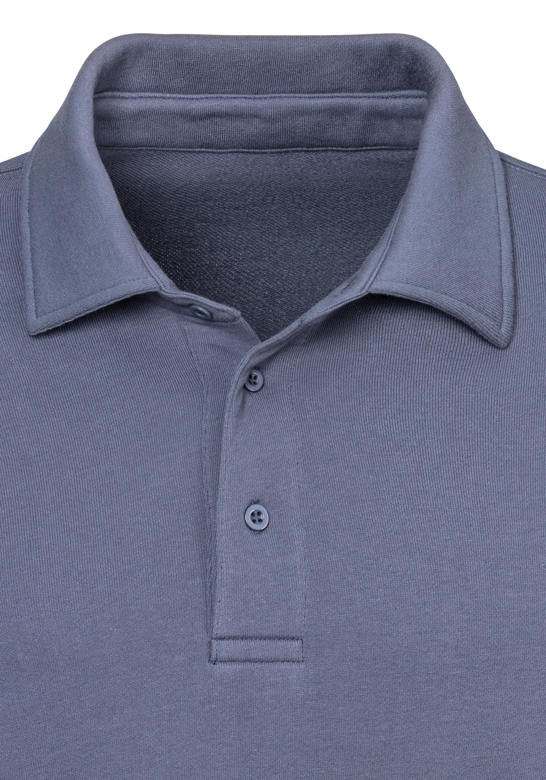 John Devin Sweatshirt, Langarm, Pullover mit Polokragen, Baumwolle
